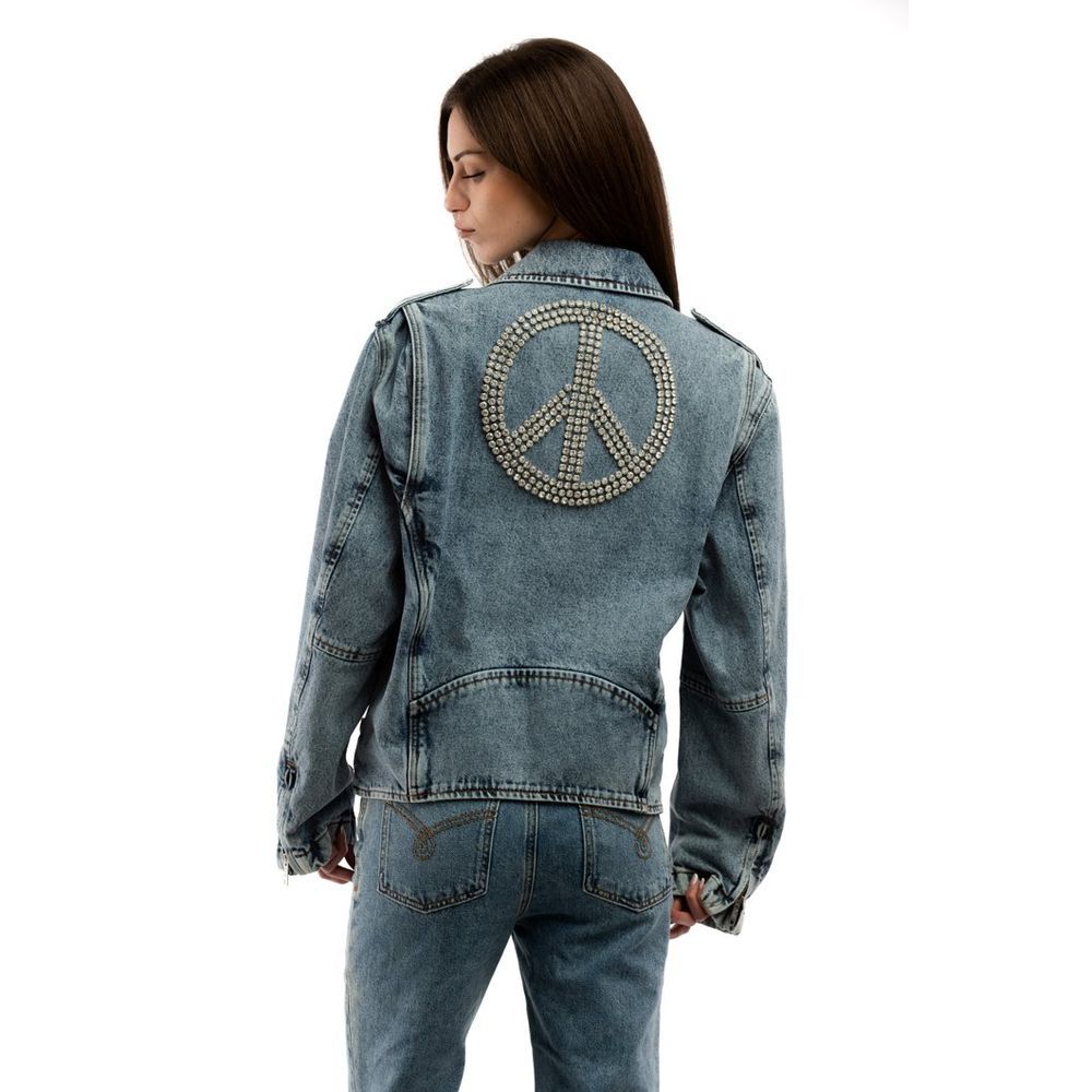 Cotton Denim Women's Jacket - Moschino - Modalova