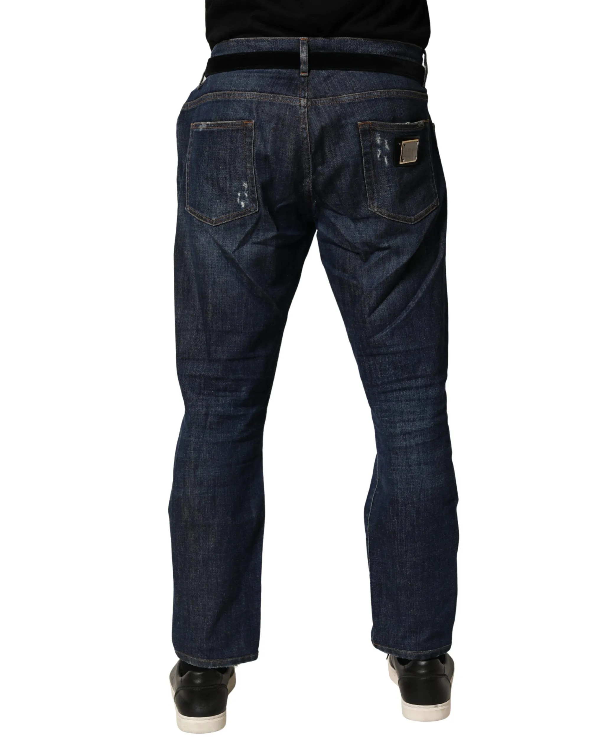 Dark Washed Skinny Cotton Denim Men's Jeans (Pre-Owned) - Dolce & Gabbana - Modalova