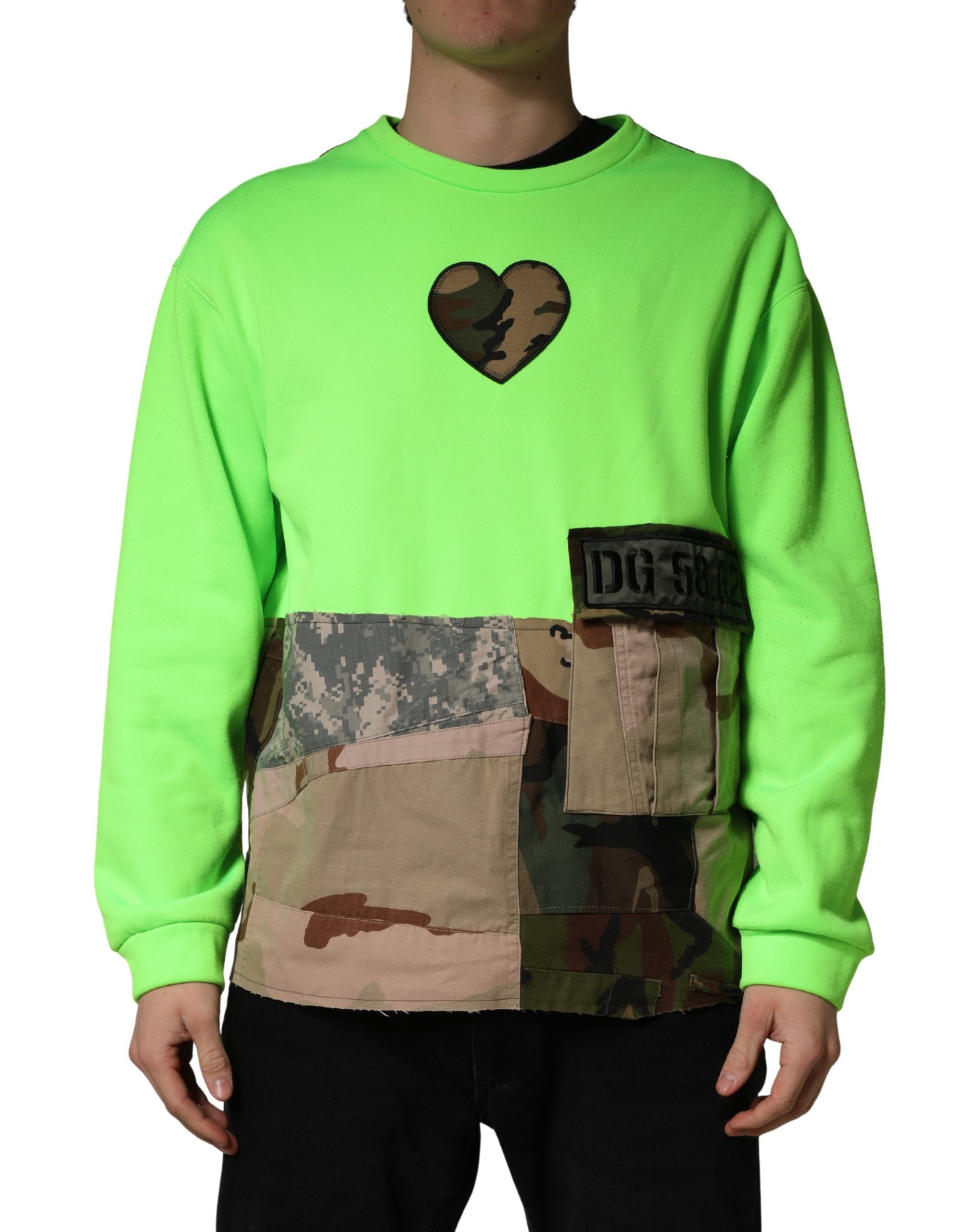 Patchwork Heart Men Sweatshirt Men's Sweater (Pre-Owned) - Dolce & Gabbana - Modalova