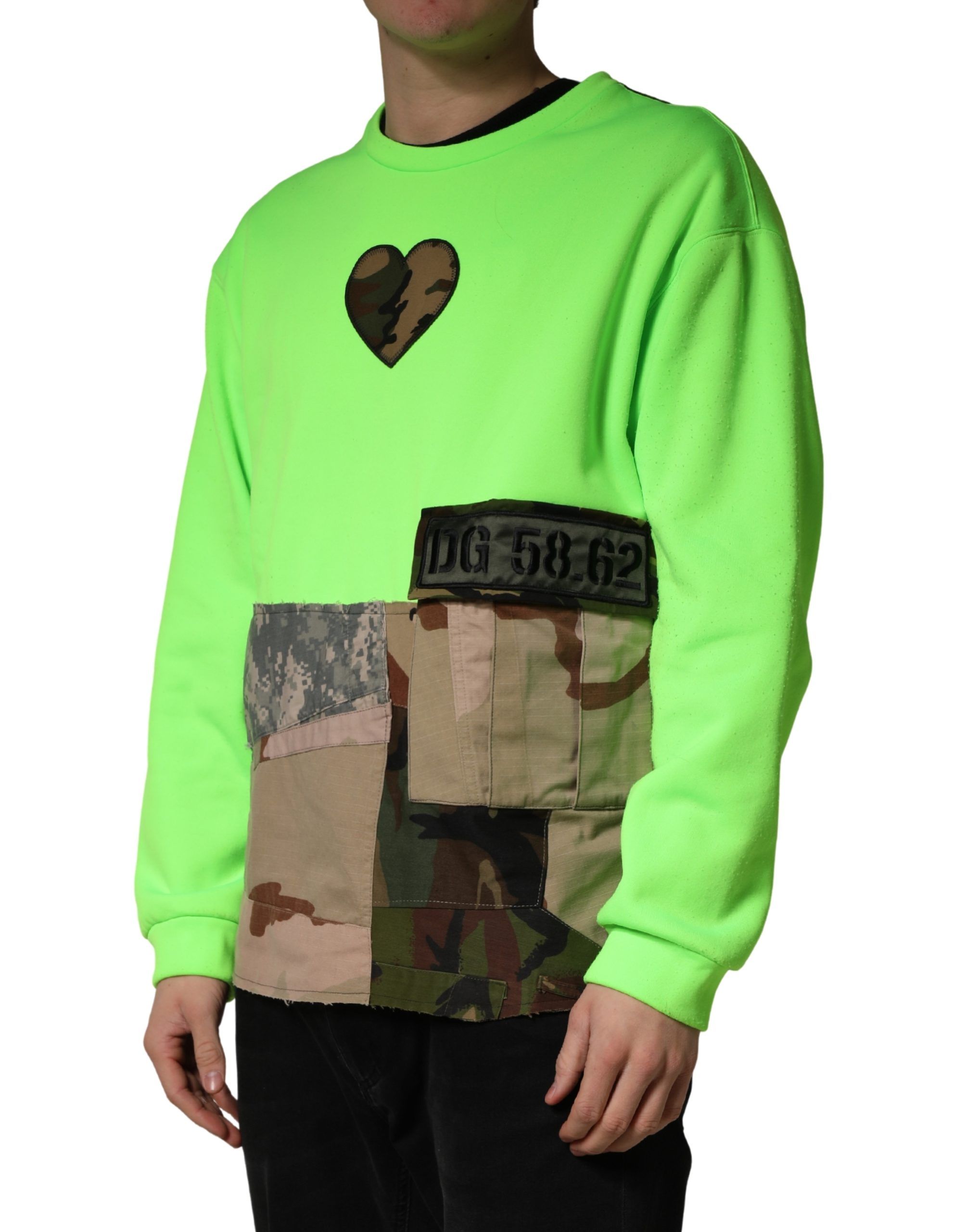 Patchwork Heart Men Sweatshirt Men's Sweater (Pre-Owned) - Dolce & Gabbana - Modalova