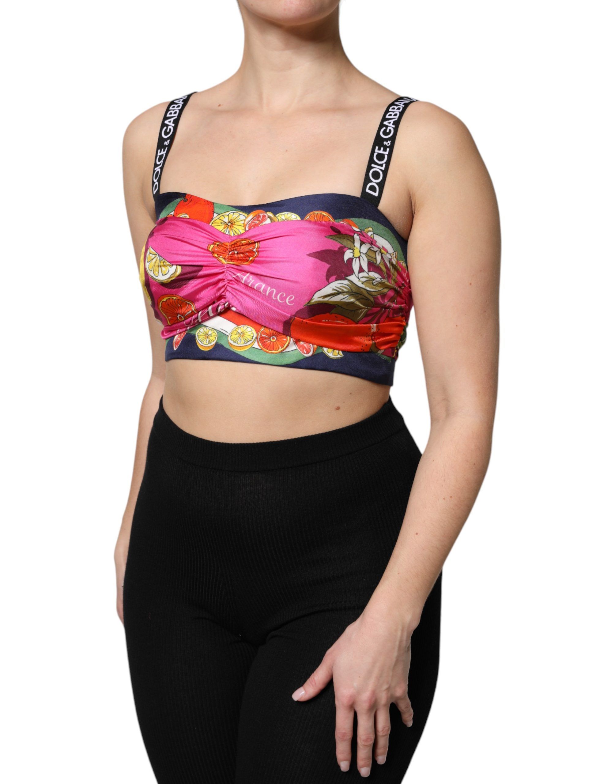 Silk Cropped Bustier Corset Women's Top - Dolce & Gabbana - Modalova