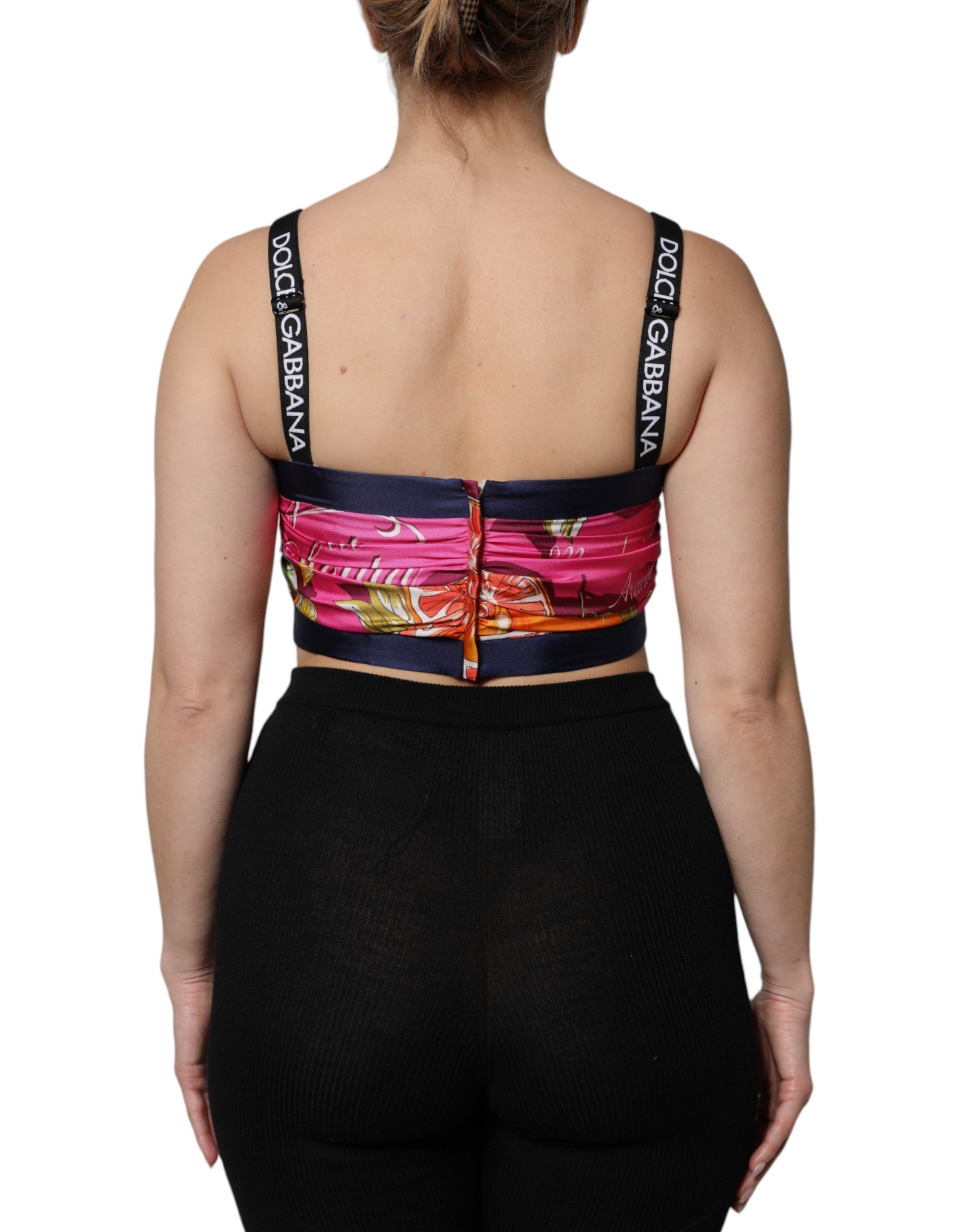 Silk Cropped Bustier Corset Women's Top - Dolce & Gabbana - Modalova
