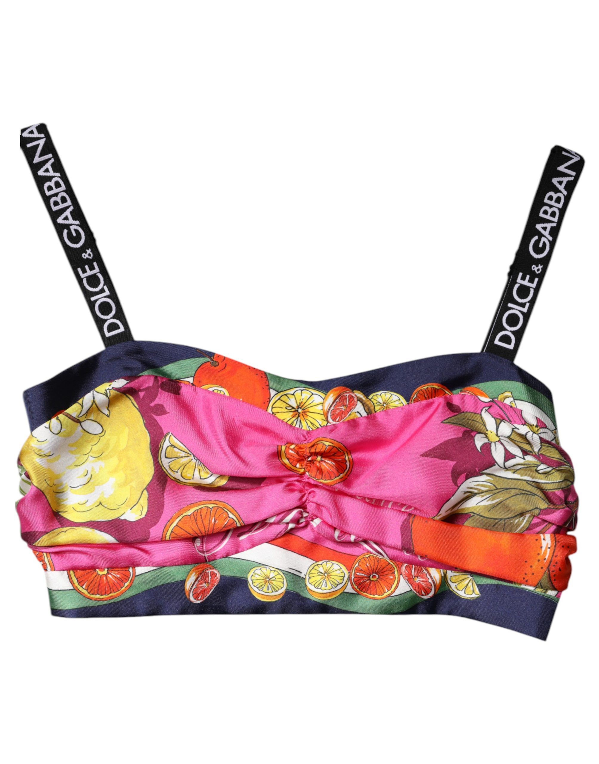 Silk Cropped Bustier Corset Women's Top - Dolce & Gabbana - Modalova