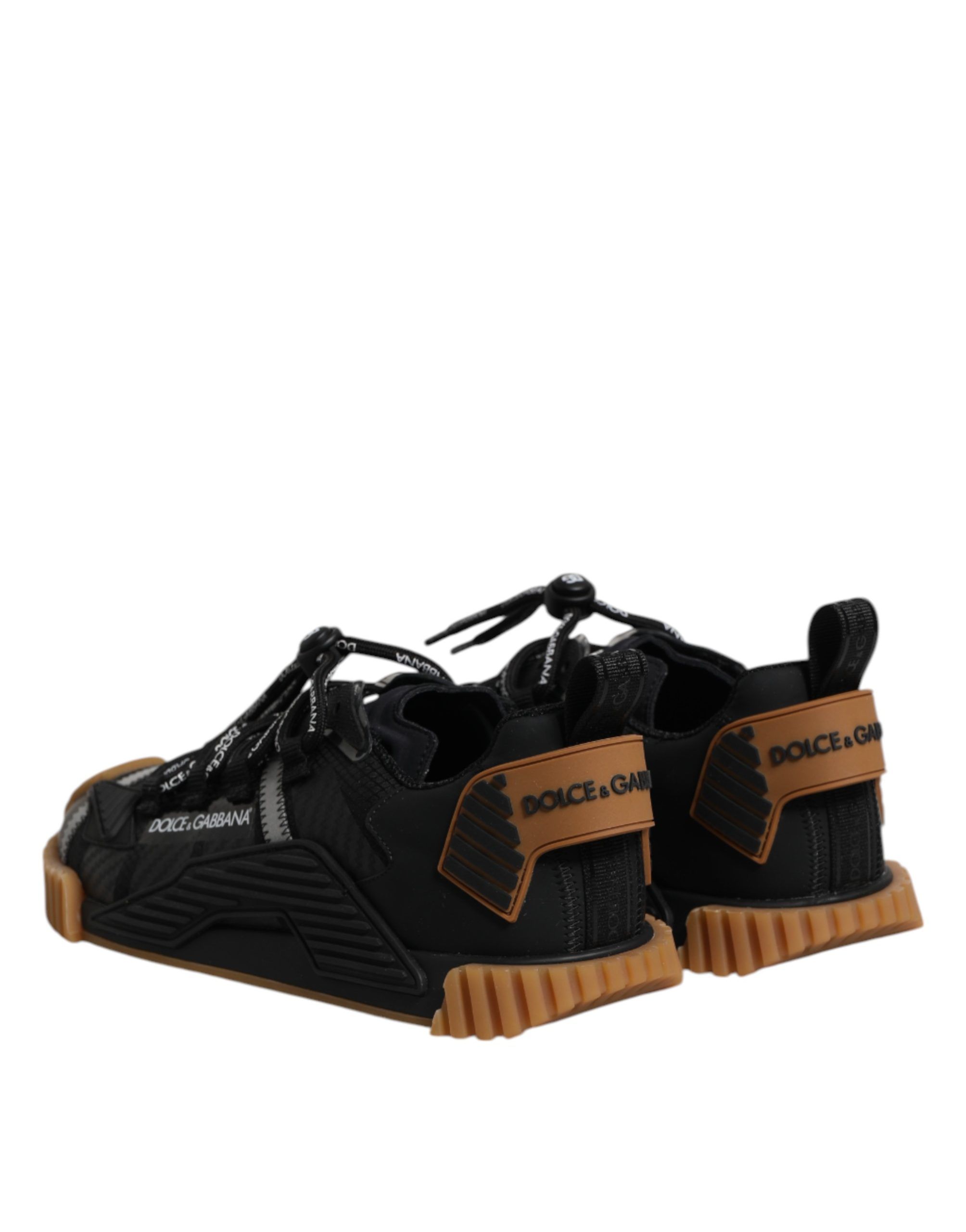 Black Logo Lace Up Low Top NS1 Sneakers Men's Shoes - Dolce & Gabbana - Modalova