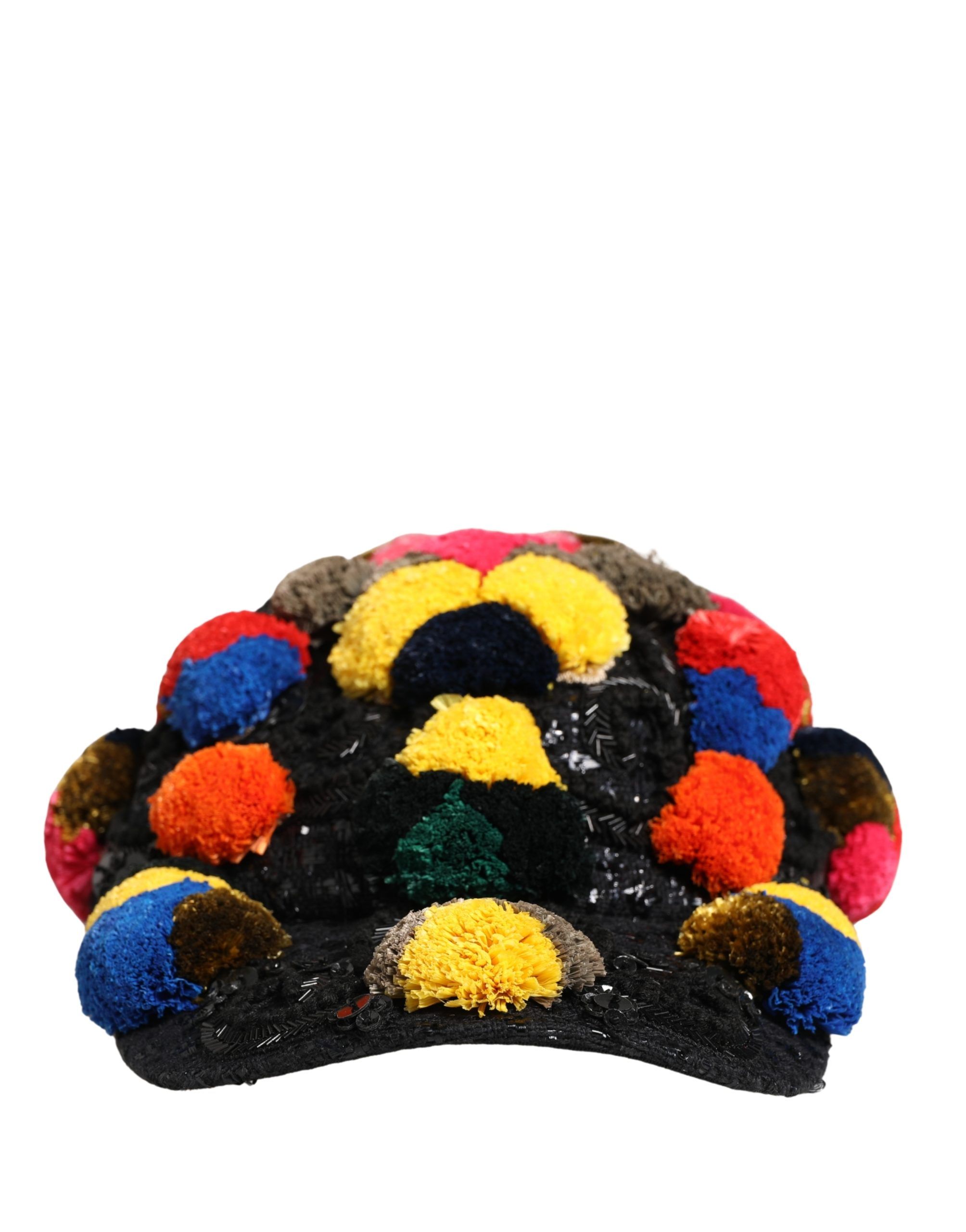 Pom Poms Sequin Embellishment Women's Hat - Dolce & Gabbana - Modalova