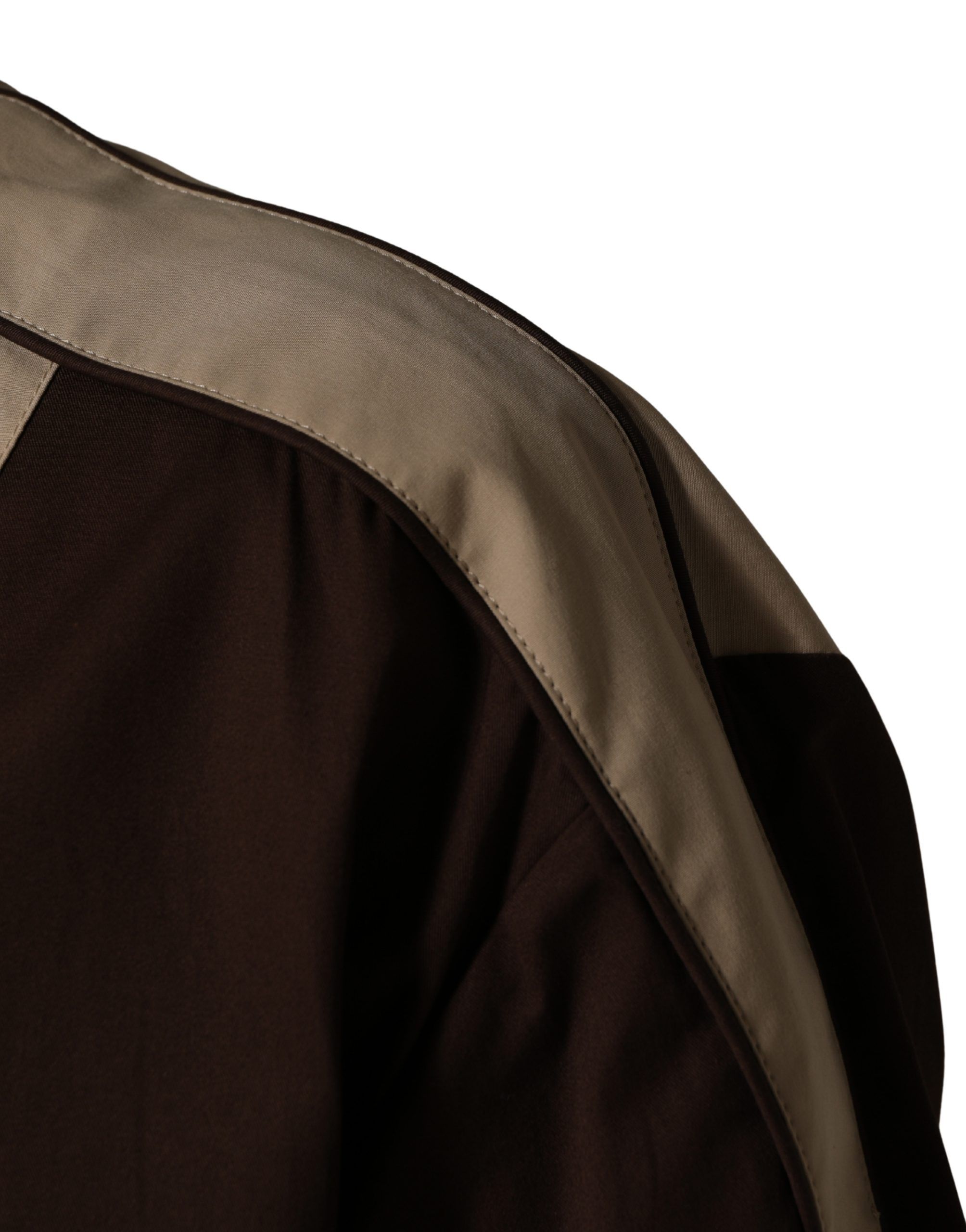 Beige Cotton Zip Windbreaker Men's Jacket - Dolce & Gabbana - Modalova