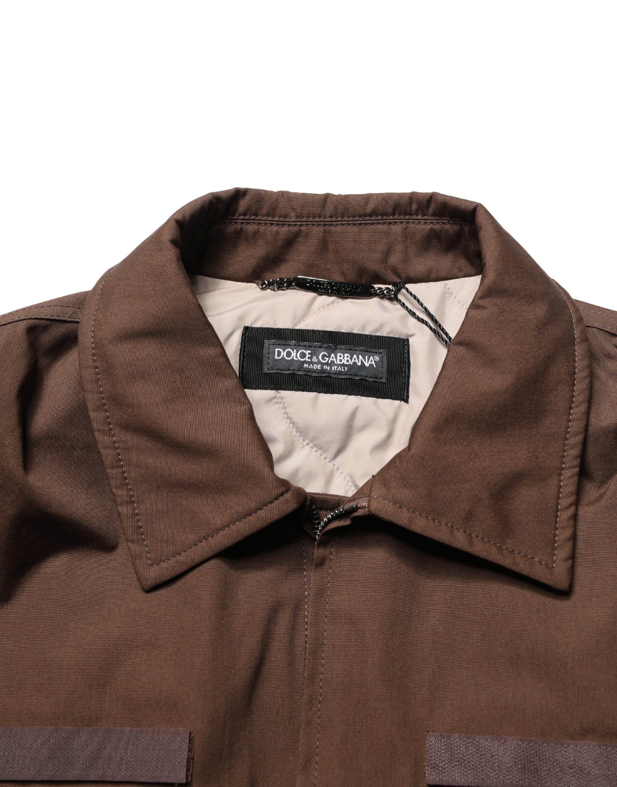 Cotton Stretch Full Zip Bomber Men's Jacket - Dolce & Gabbana - Modalova