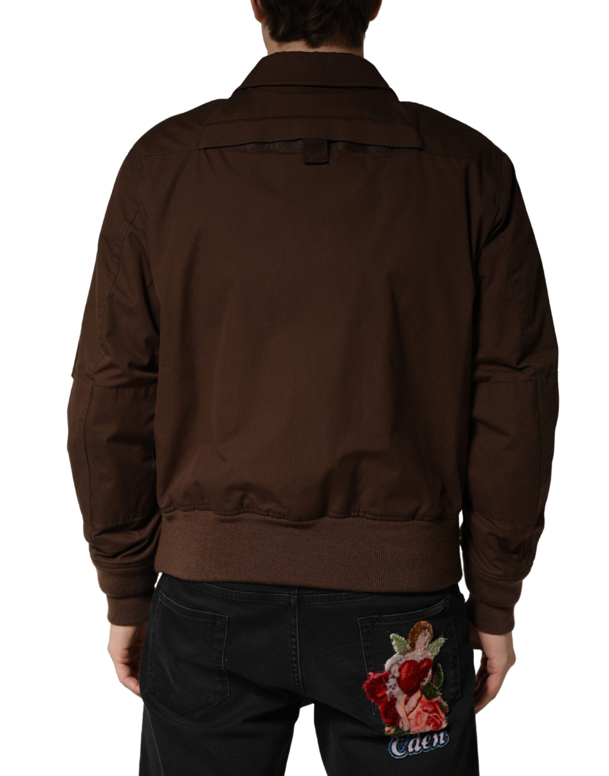 Cotton Stretch Full Zip Bomber Men's Jacket - Dolce & Gabbana - Modalova