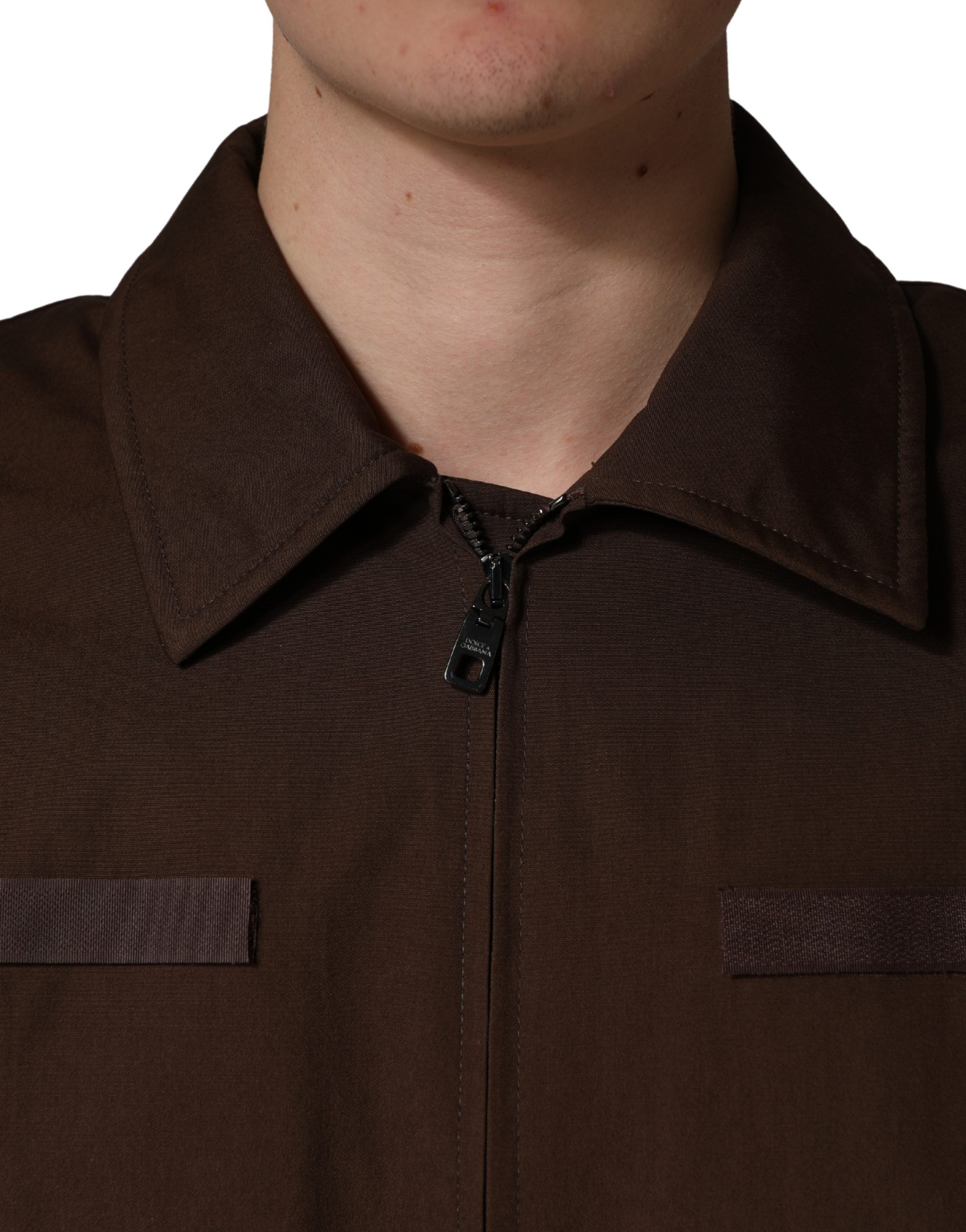 Cotton Stretch Full Zip Bomber Men's Jacket - Dolce & Gabbana - Modalova