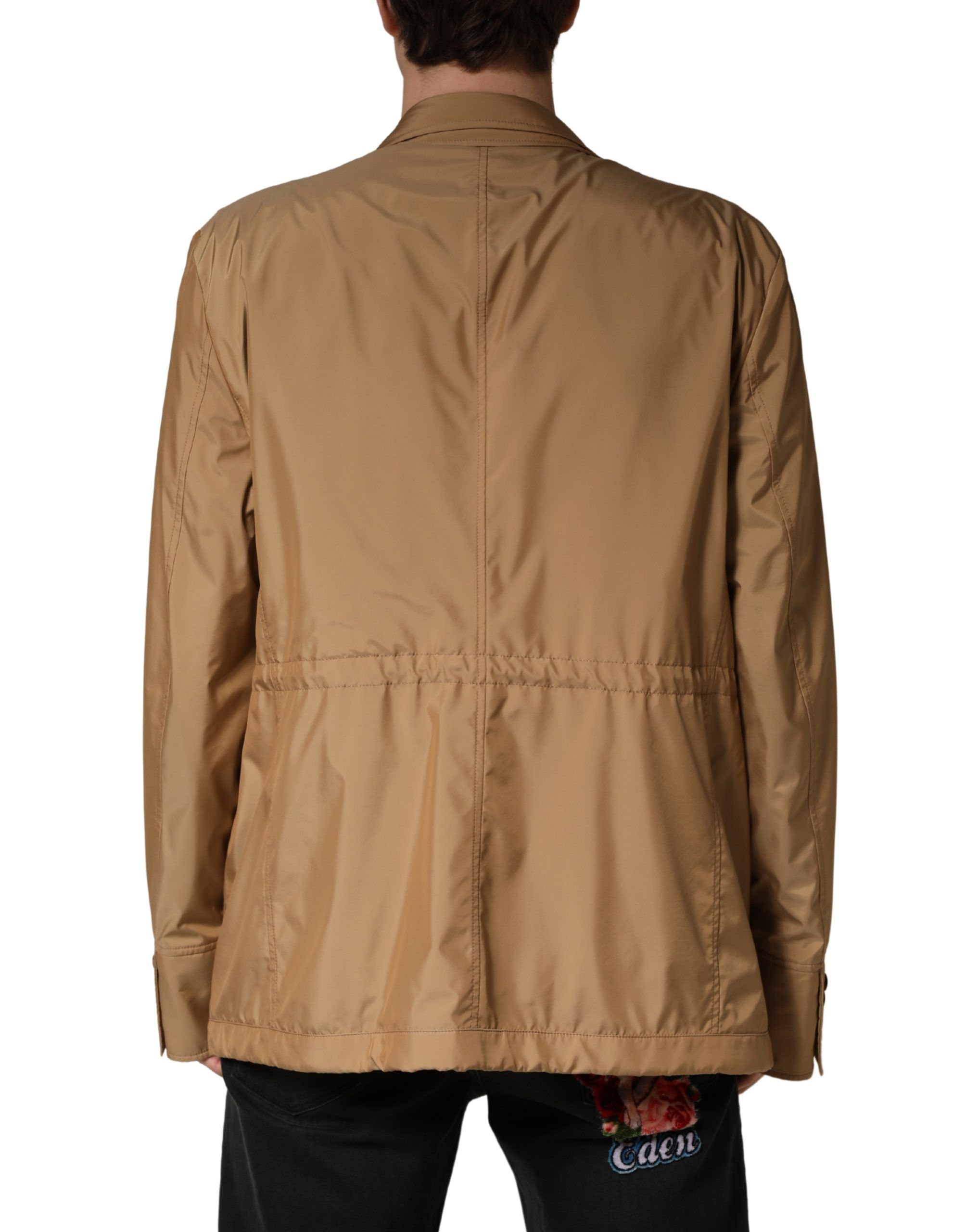 Single Breasted Layered Coat Men's Jacket - Dolce & Gabbana - Modalova
