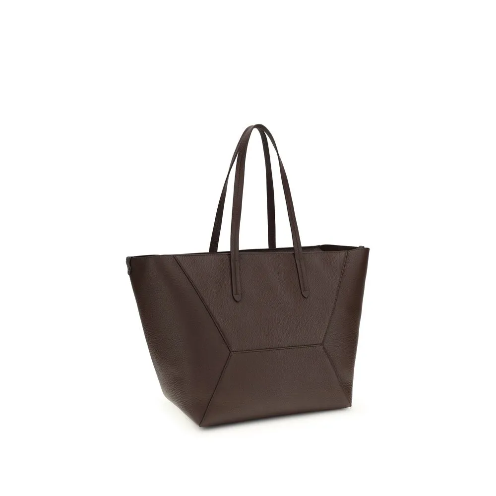 Calf Leather Bos Taurus Shoulder Women's Bag - Brunello Cucinelli - Modalova
