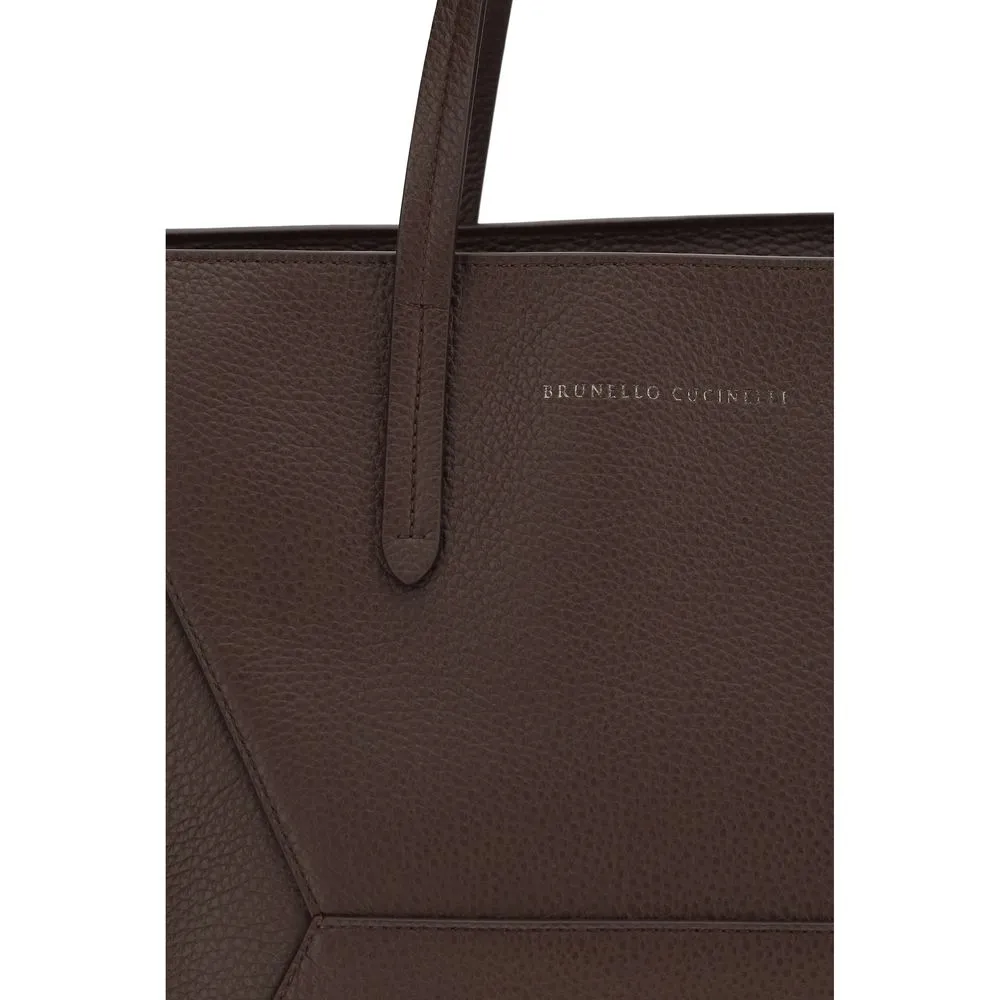 Calf Leather Bos Taurus Shoulder Women's Bag - Brunello Cucinelli - Modalova