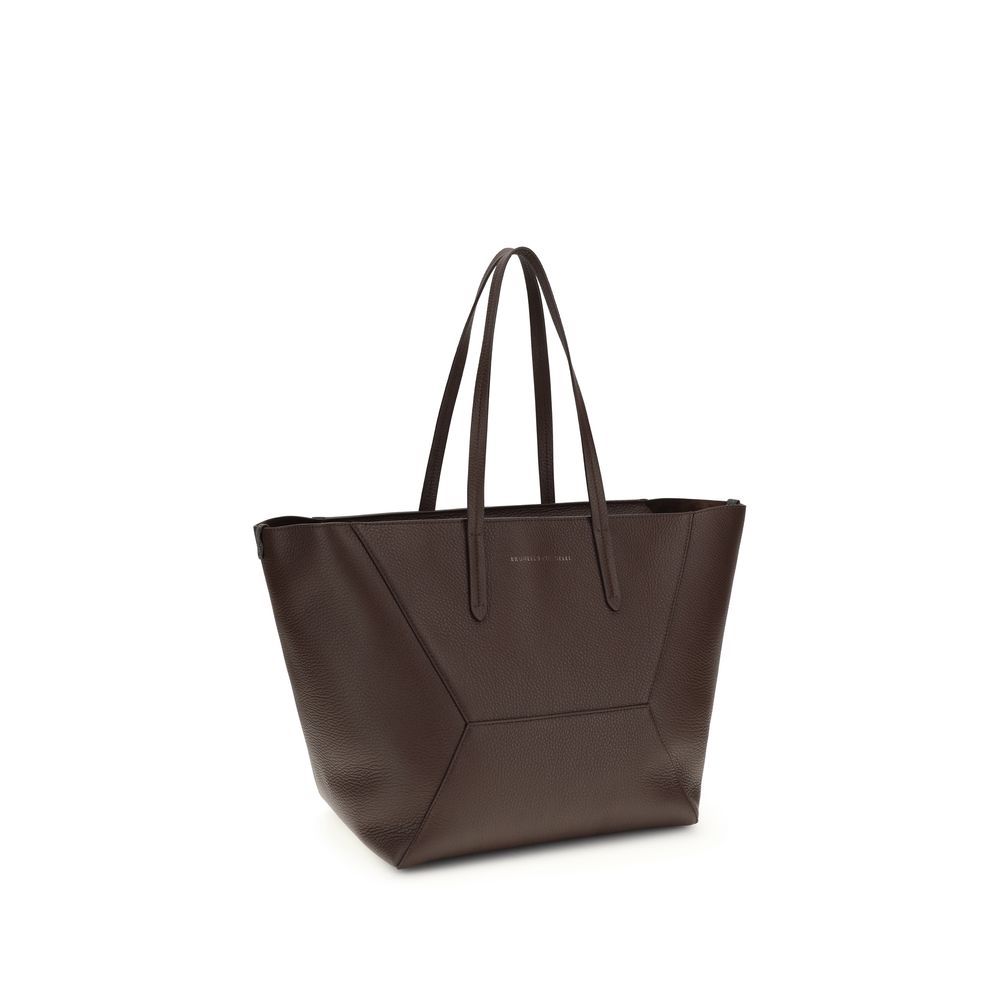 Calf Leather Bos Taurus Shoulder Women's Bag - Brunello Cucinelli - Modalova