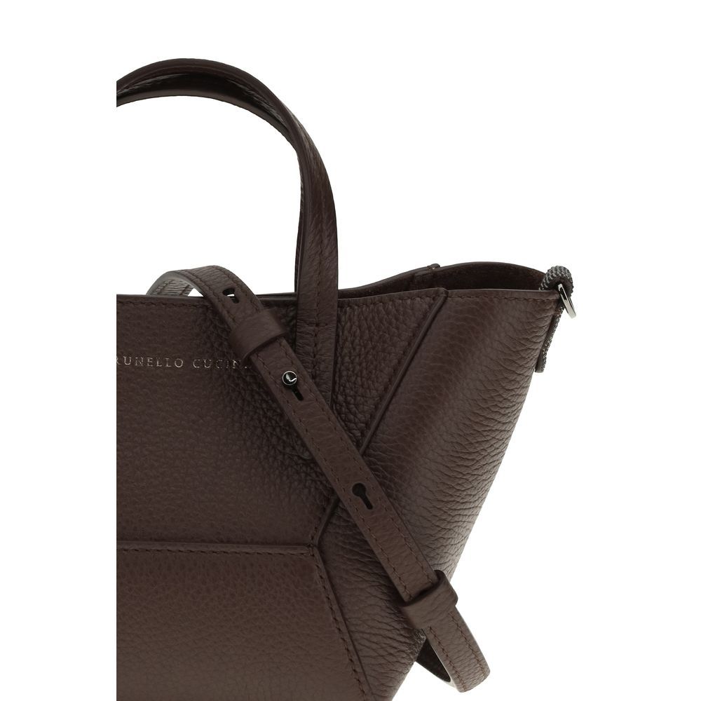 Calf Leather Bos Taurus Shoulder Women's Bag - Brunello Cucinelli - Modalova