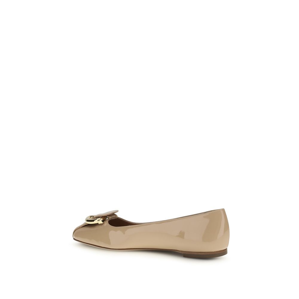 Calf Leather Bos Taurus Ballet Women's Flats - Ferragamo - Modalova