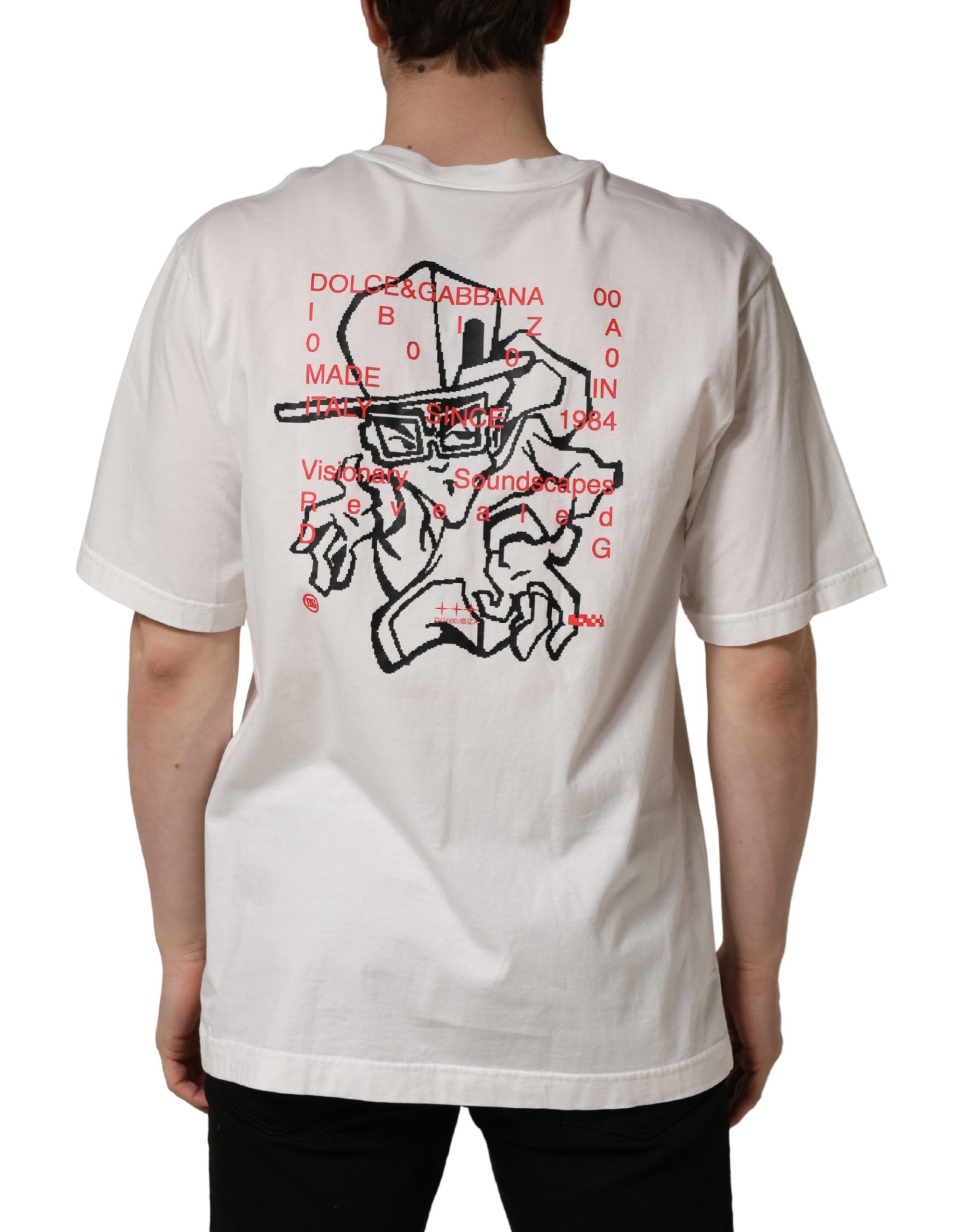 Graphic Print Cotton Crew Neck Men's T-shirt (Pre-Owned) - Dolce & Gabbana - Modalova