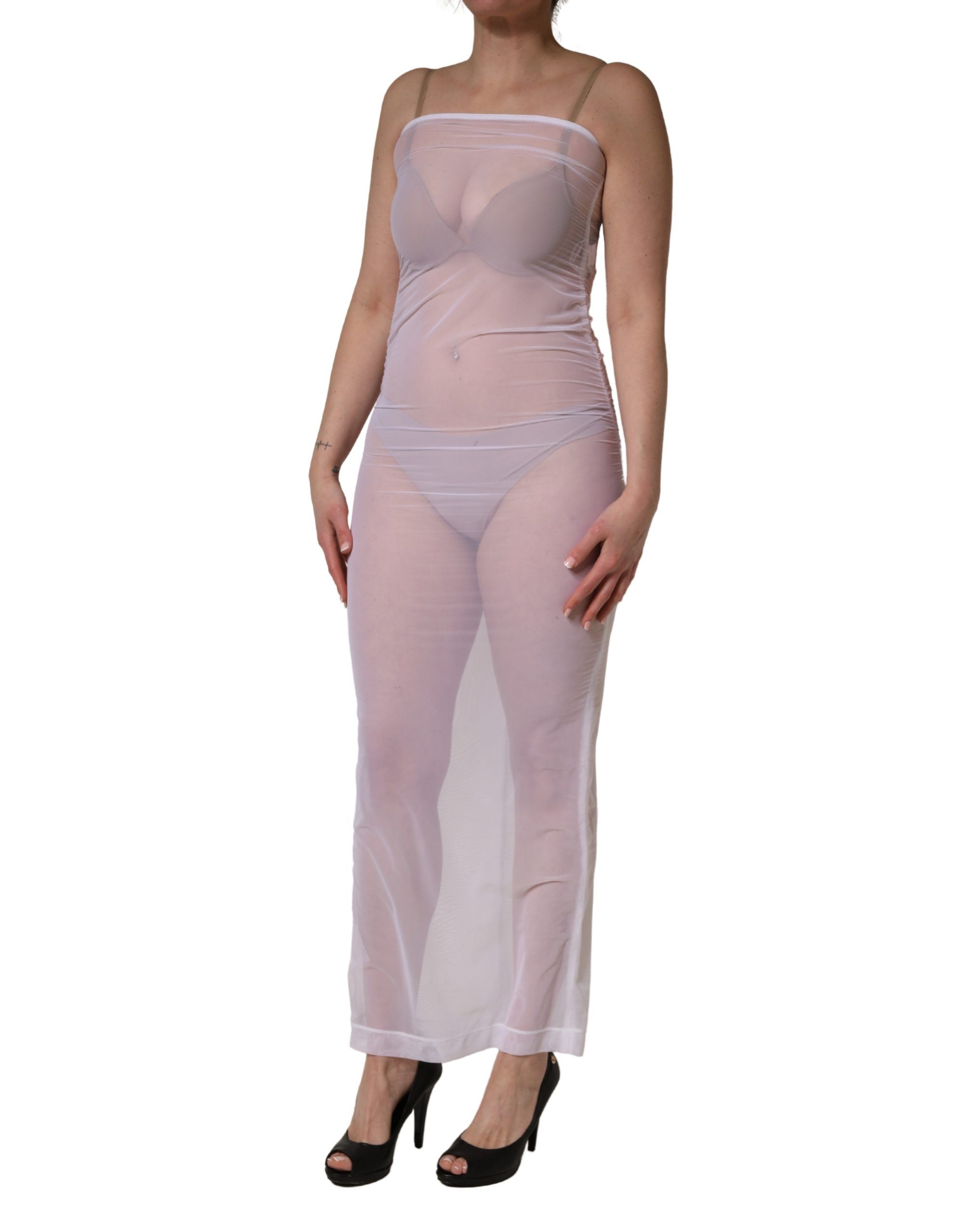 Sheer Nylon Stretch Sheath Maxi Women's Dress - Dolce & Gabbana - Modalova