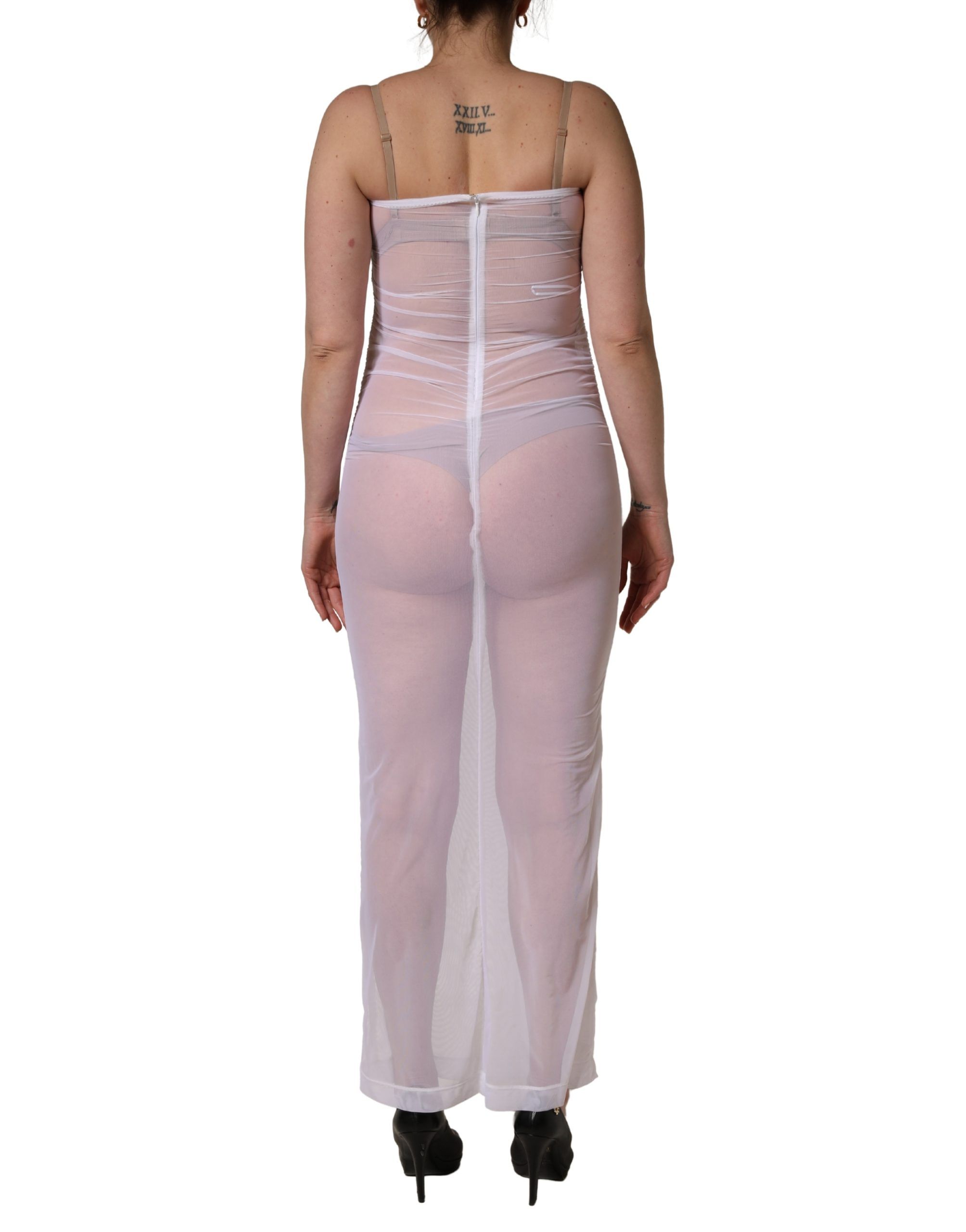 Sheer Nylon Stretch Sheath Maxi Women's Dress - Dolce & Gabbana - Modalova