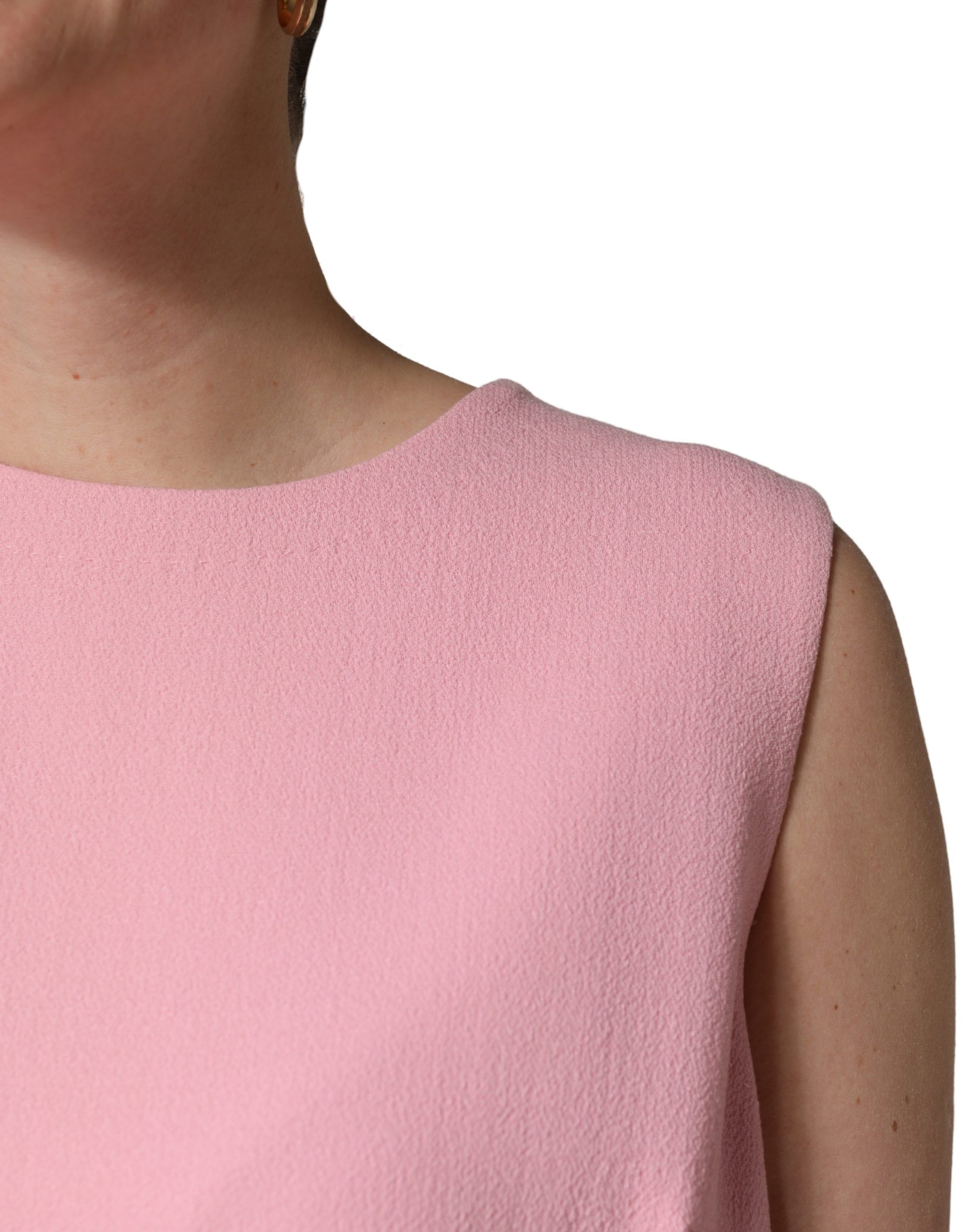 Blue Wool Sleeveless Shift Mini Women's Dress - Dolce & Gabbana - Modalova