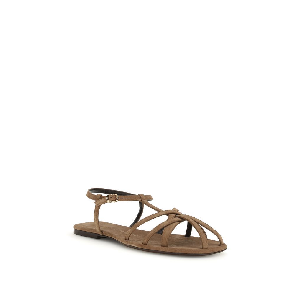 Calf Leather Bos Taurus Flat Women's Sandals - Herbert Levine - Modalova