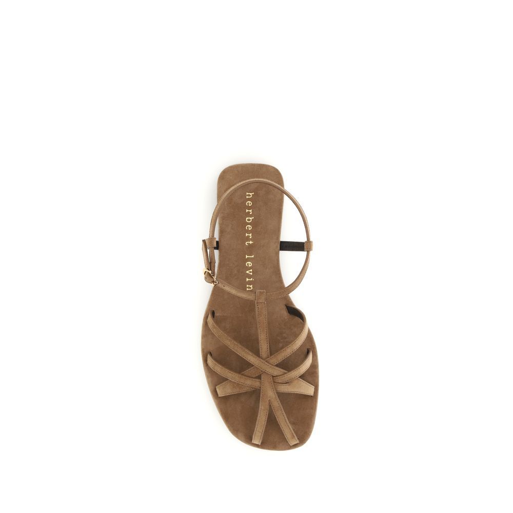 Calf Leather Bos Taurus Flat Women's Sandals - Herbert Levine - Modalova