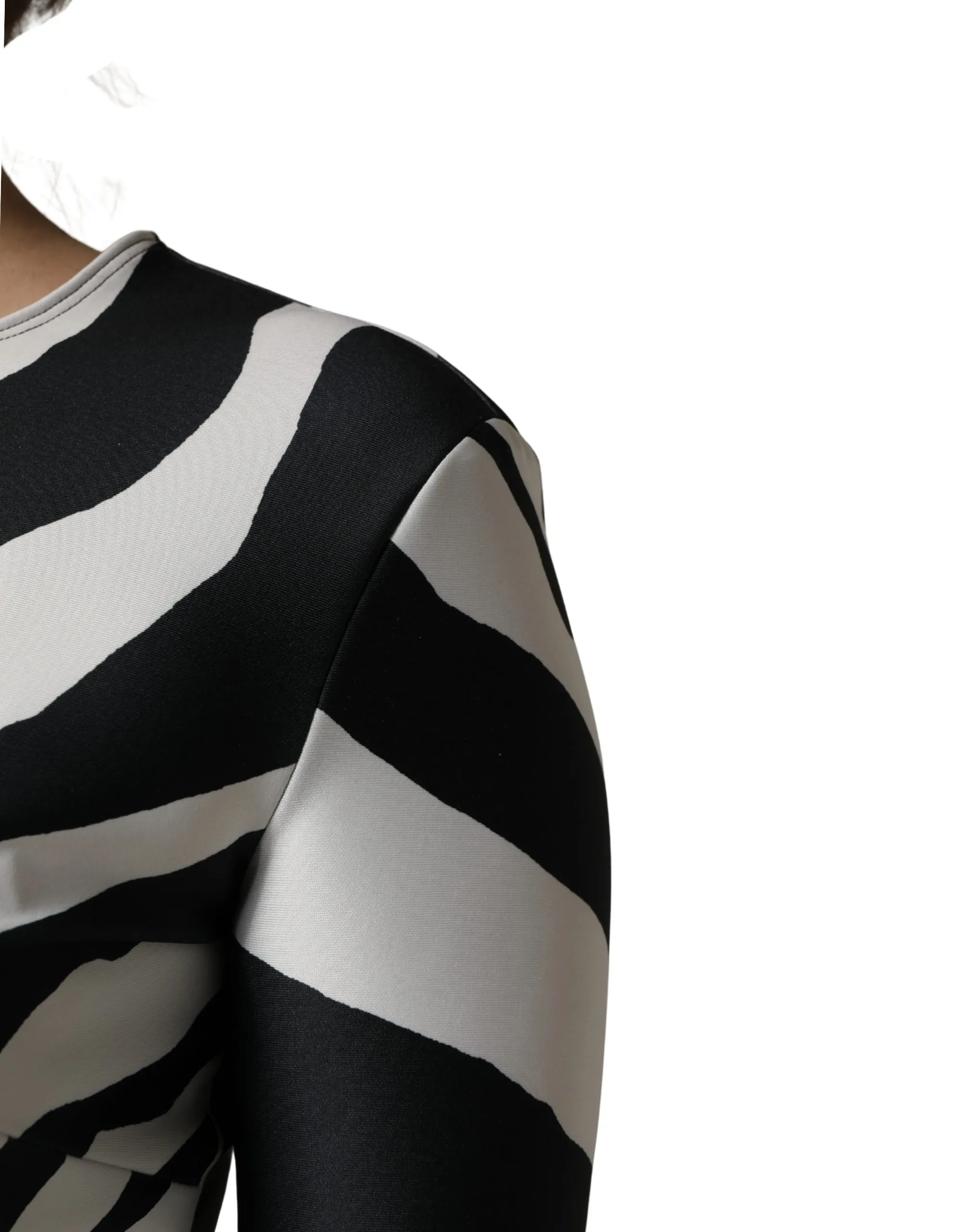 Black White Polyester Zebra Pattern Women's Jumpsuit - Dolce & Gabbana - Modalova
