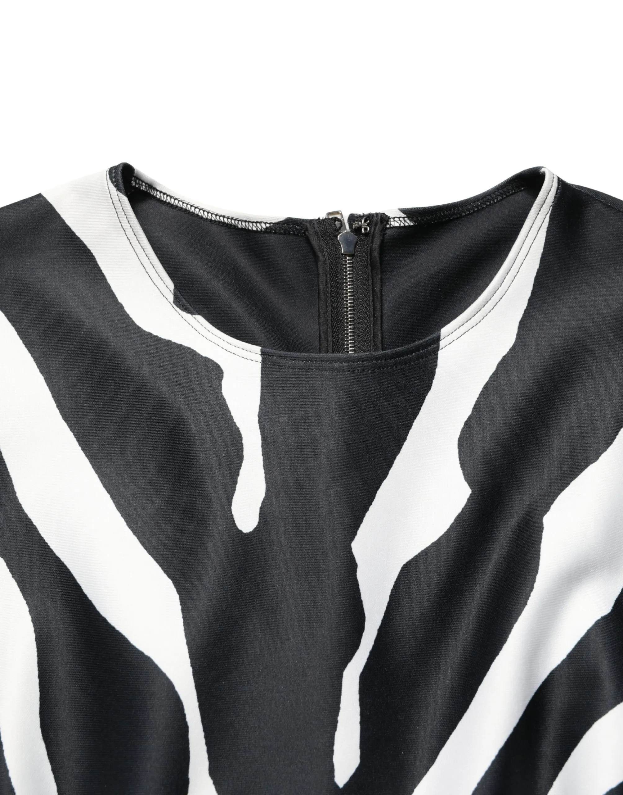 Black White Polyester Zebra Pattern Women's Jumpsuit - Dolce & Gabbana - Modalova