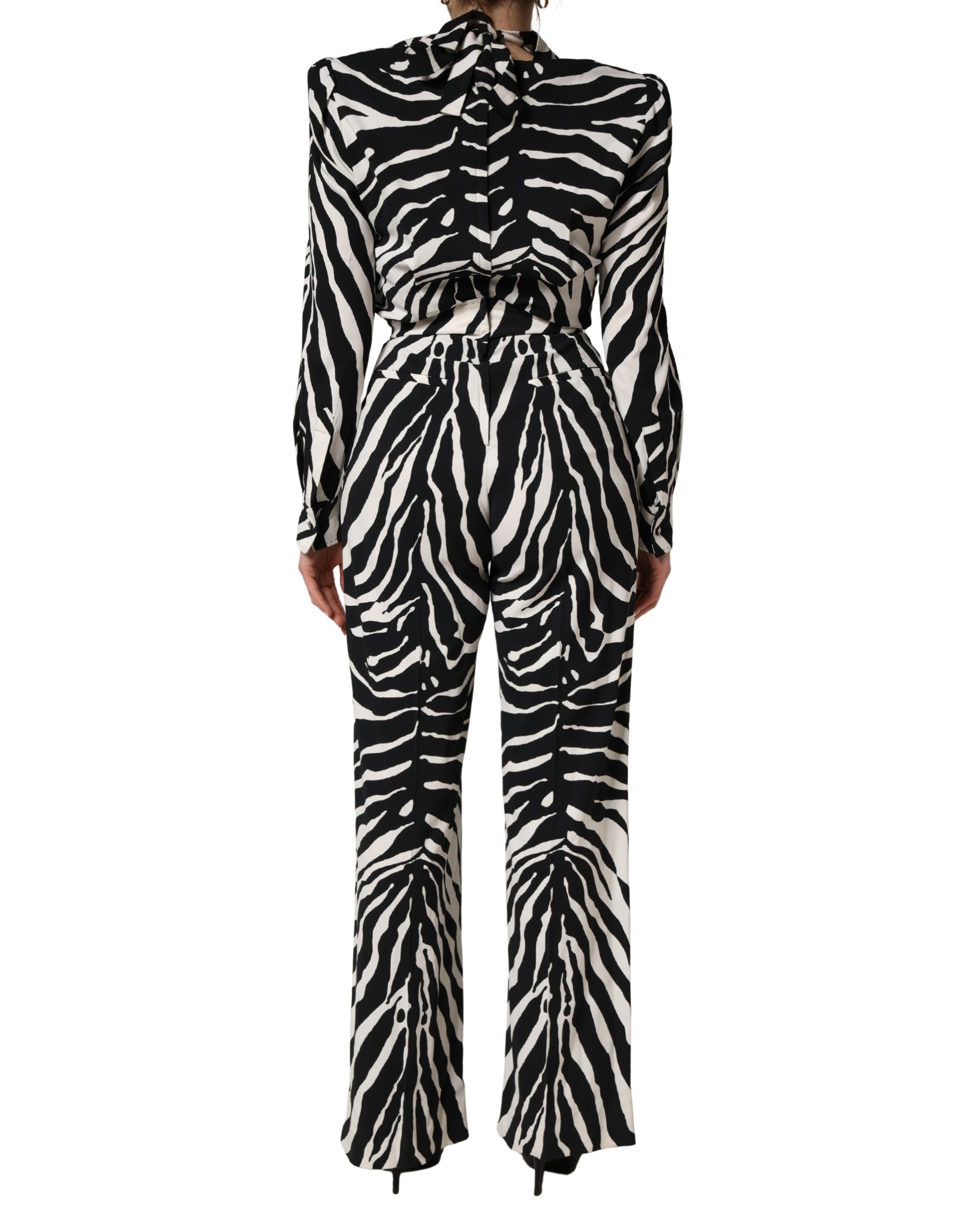 Viscose Zebra Pattern Women's Jumpsuit - Dolce & Gabbana - Modalova