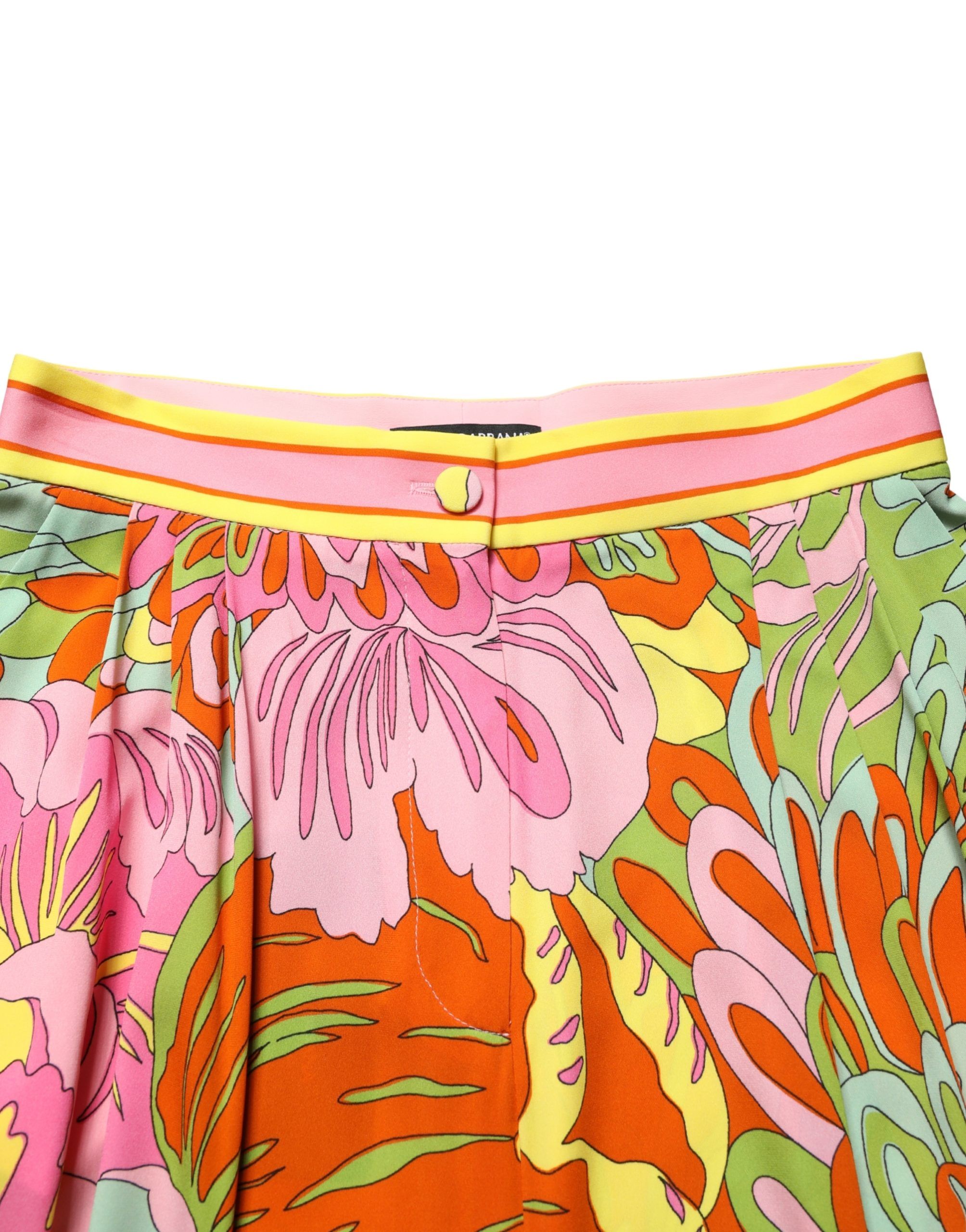 FloralPrint Cropped Trouser Women's Pants - Dolce & Gabbana - Modalova