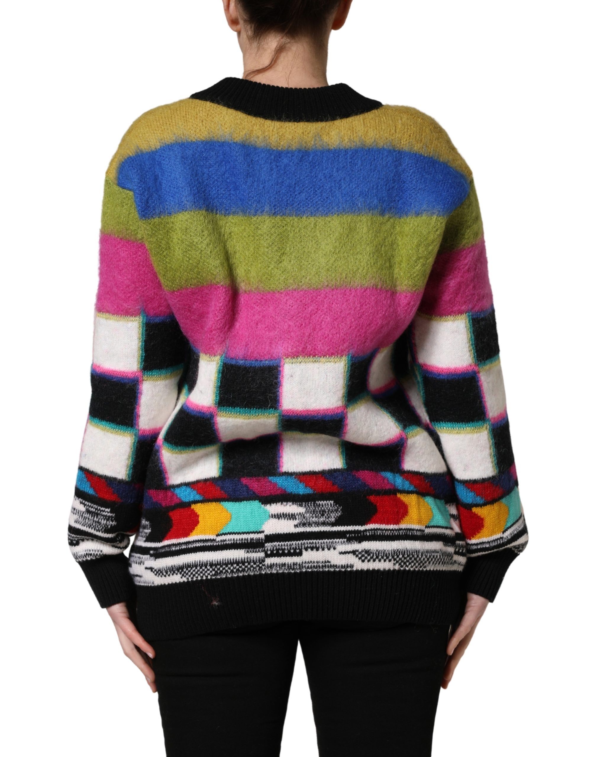 Stripes V-neck Pullover Women's Sweater - Dolce & Gabbana - Modalova