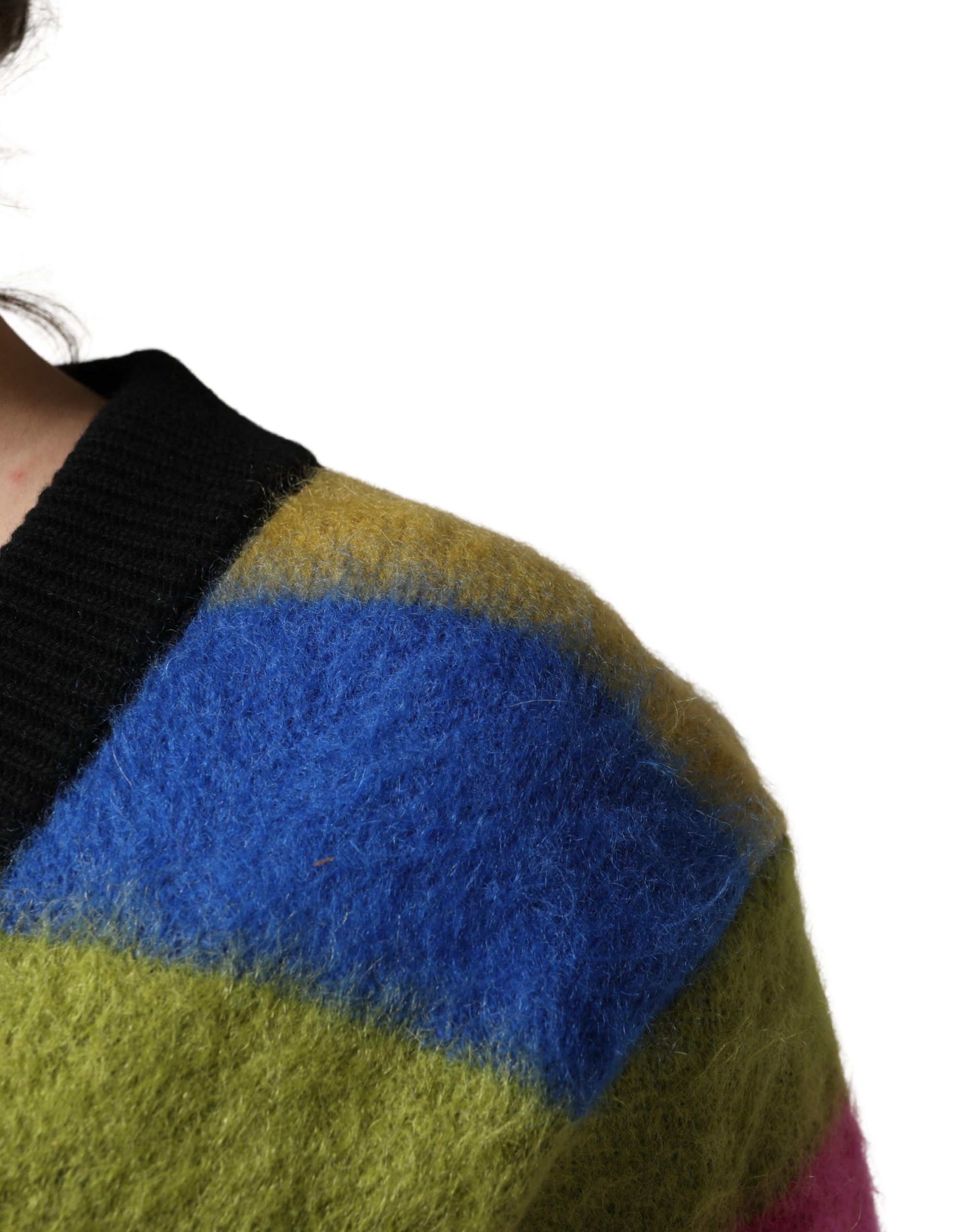 Stripes V-neck Pullover Women's Sweater - Dolce & Gabbana - Modalova