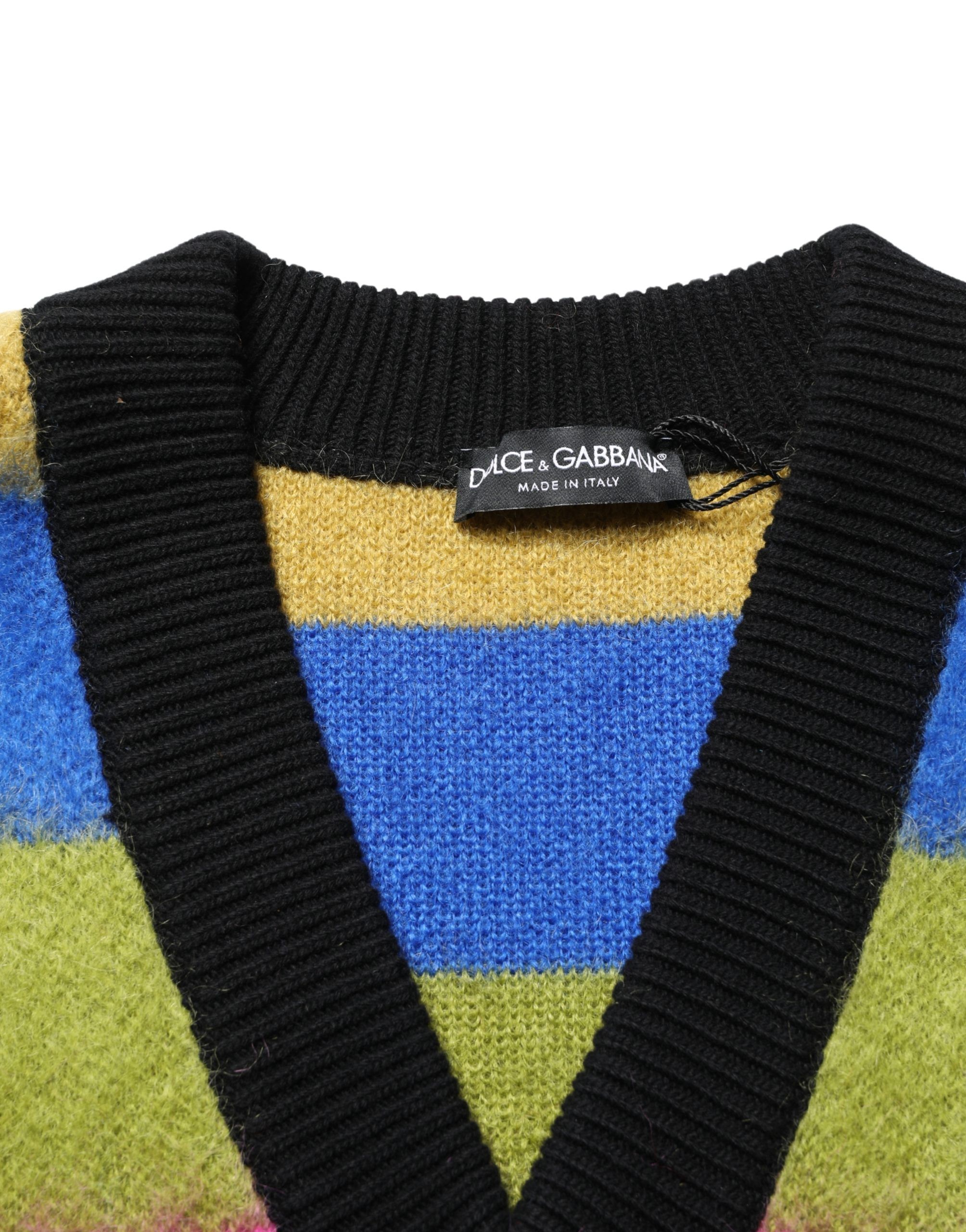 Stripes V-neck Pullover Women's Sweater - Dolce & Gabbana - Modalova