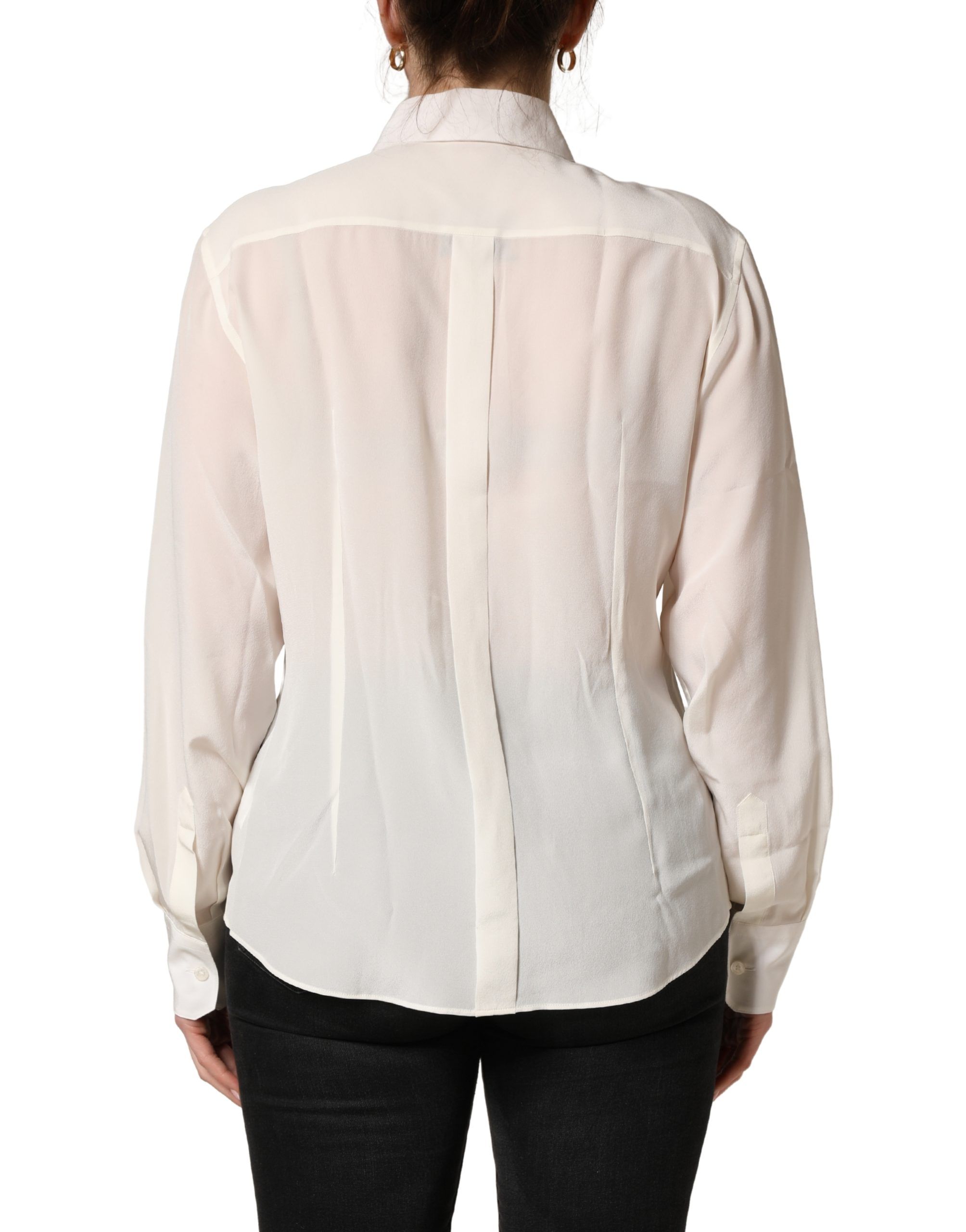 Collared Long Sleeves Blouse Women's Top - Dolce & Gabbana - Modalova