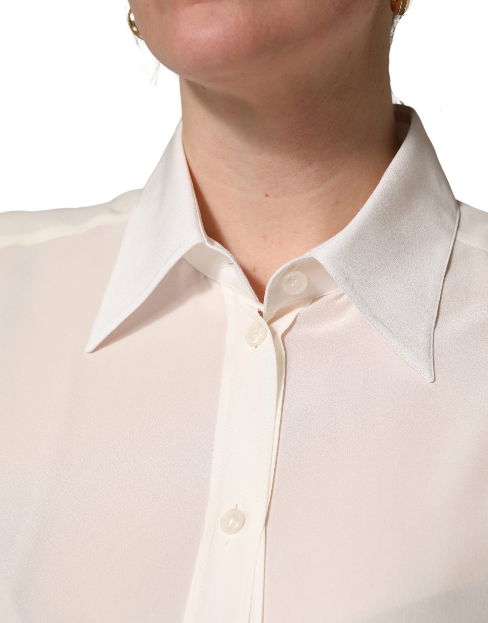 Collared Long Sleeves Blouse Women's Top - Dolce & Gabbana - Modalova
