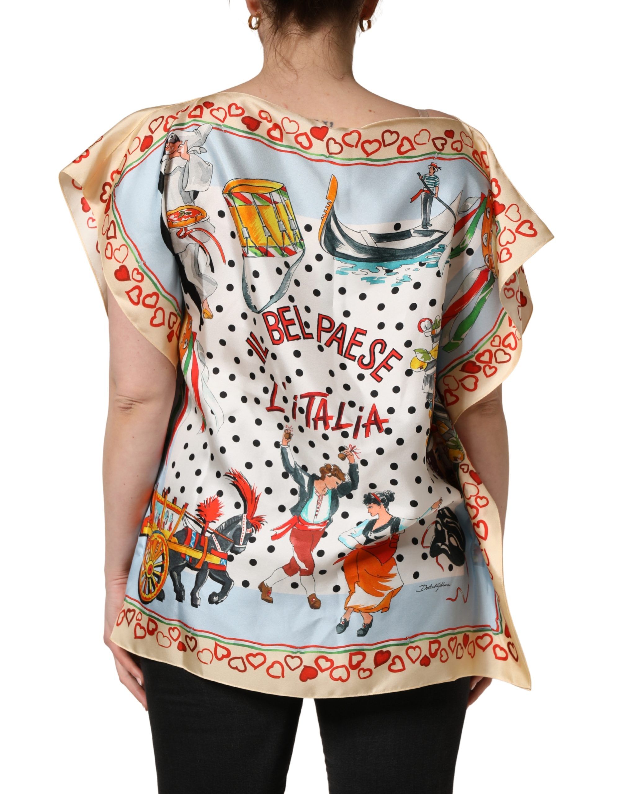 Italy Scenes Graphic Silk Women's Top (Pre-Owned) - Dolce & Gabbana - Modalova