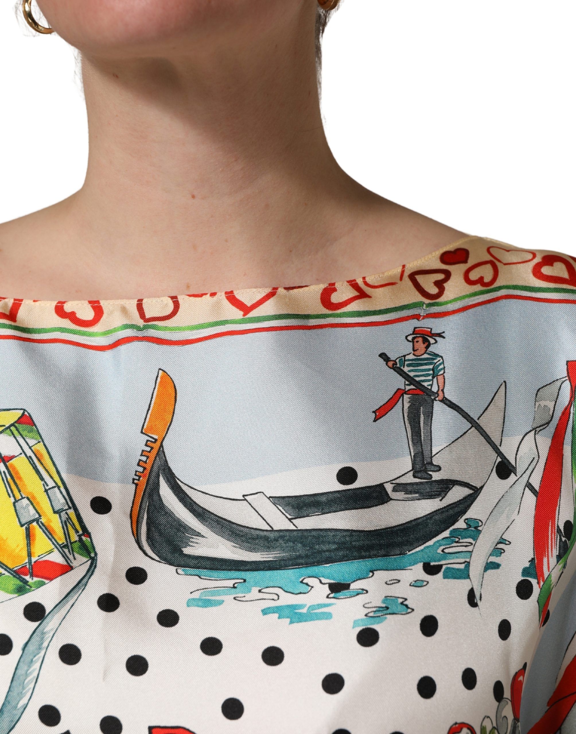 Italy Scenes Graphic Silk Women's Top (Pre-Owned) - Dolce & Gabbana - Modalova