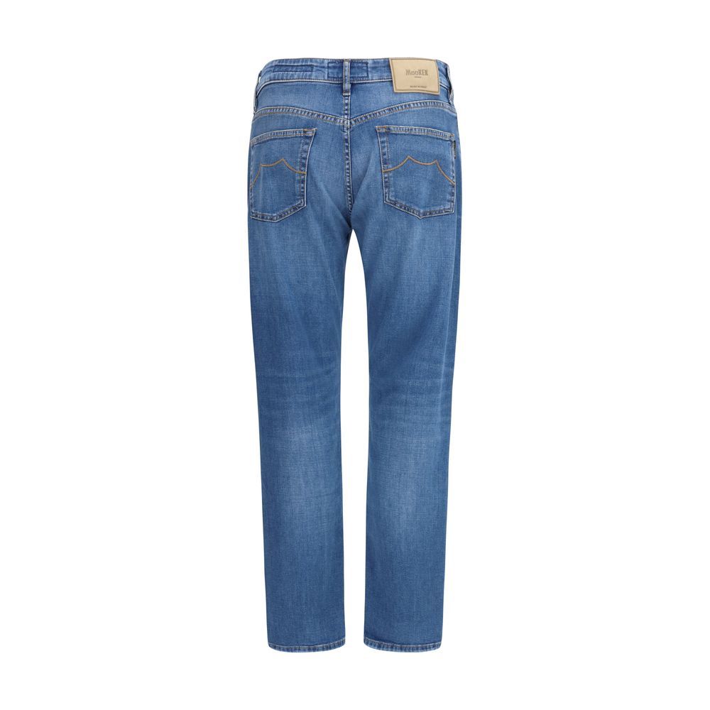 Cotton Straight-Leg Men's Jeans - MooRER - Modalova