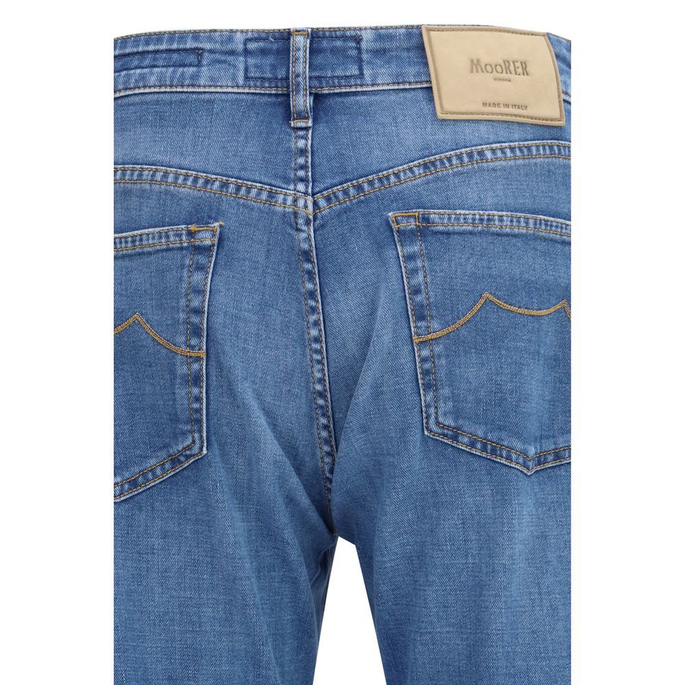 Cotton Straight-Leg Men's Jeans - MooRER - Modalova