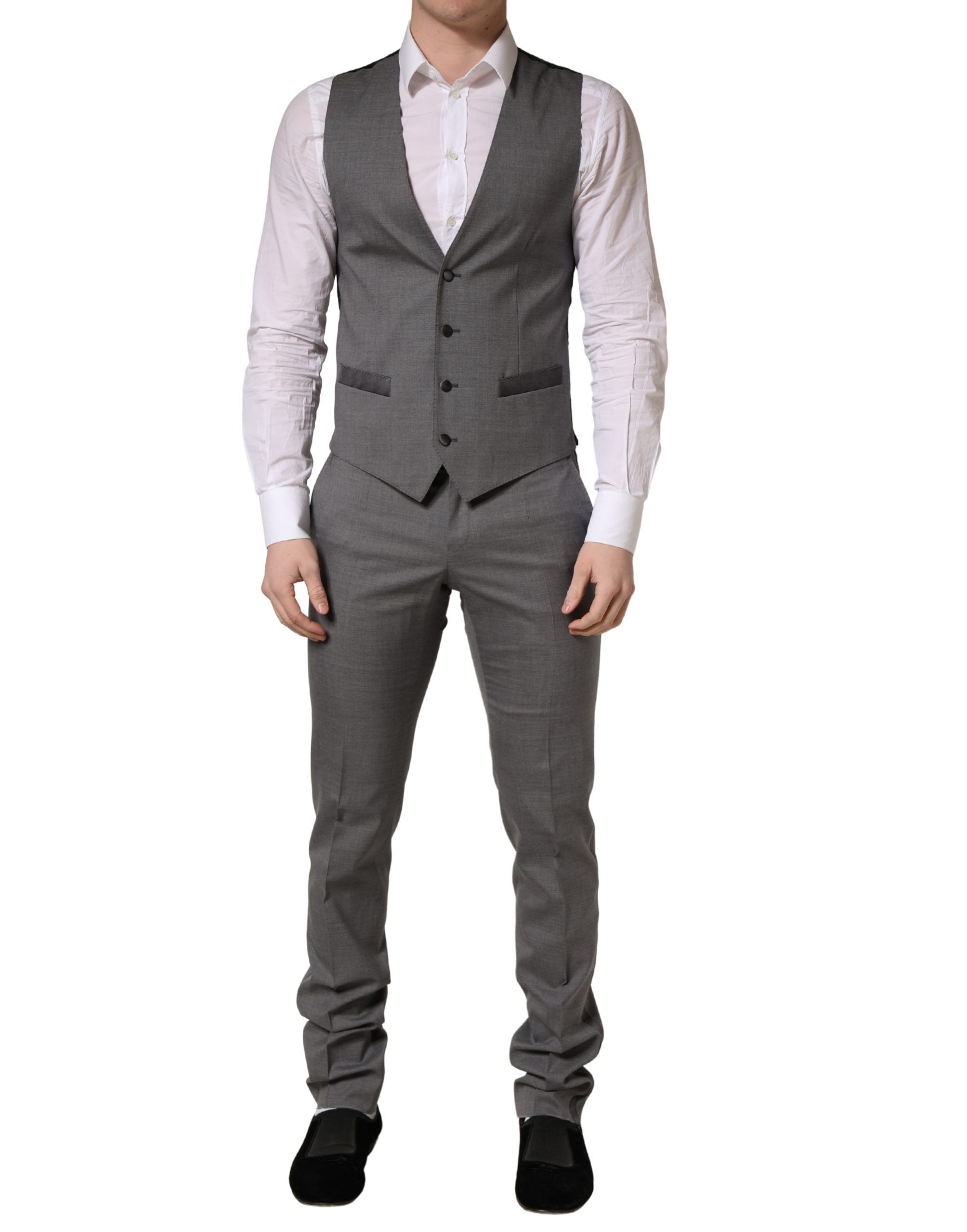 Wool Single Breasted 1 Button 3PC Men's Suit - Dolce & Gabbana - Modalova