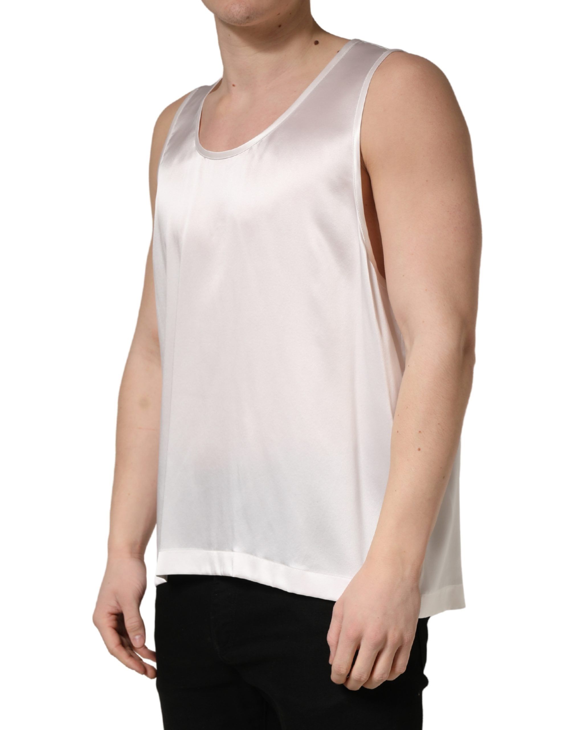 Satin Polyester SleevelessTank Men's T-shirt - Dolce & Gabbana - Modalova