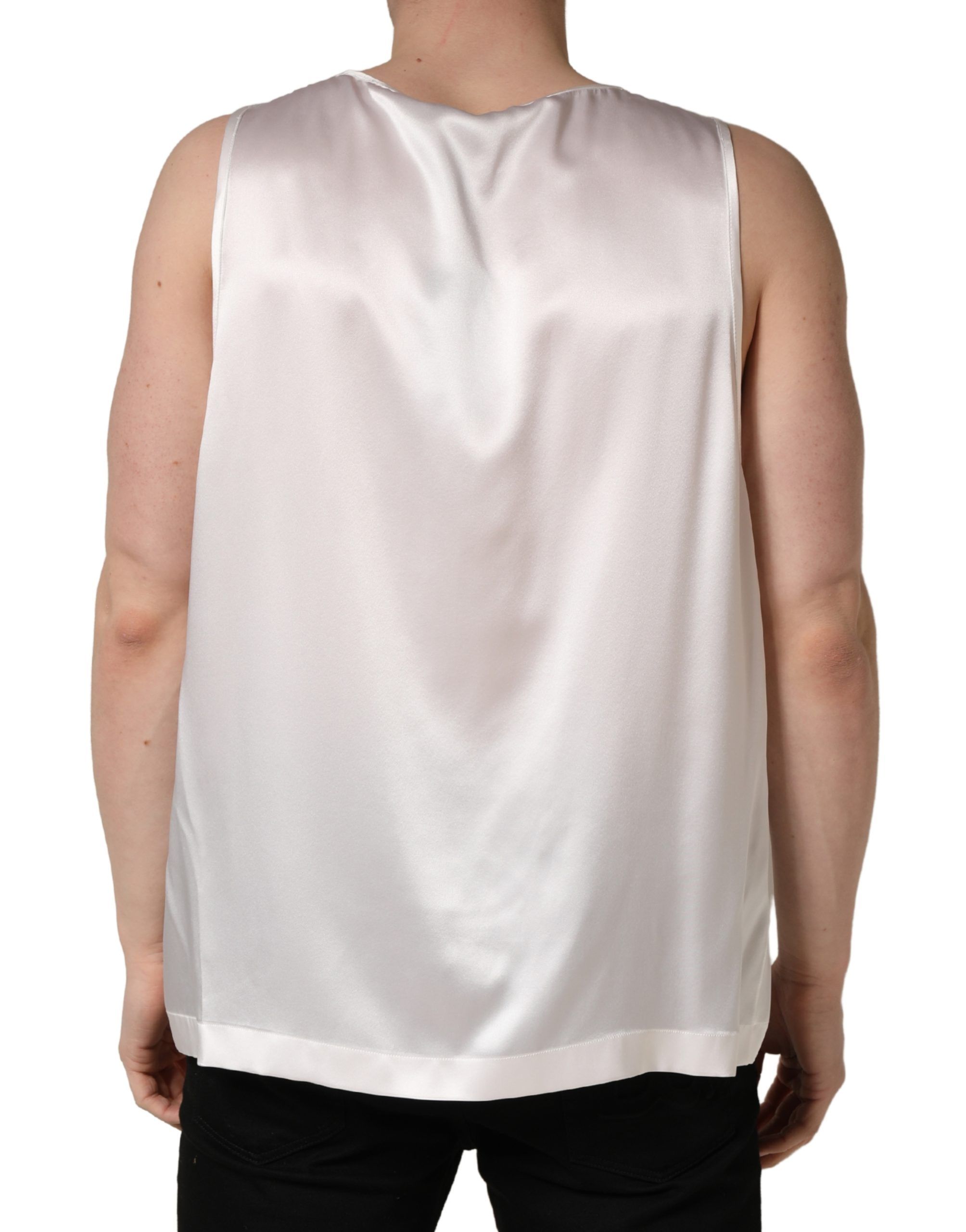Satin Polyester SleevelessTank Men's T-shirt - Dolce & Gabbana - Modalova