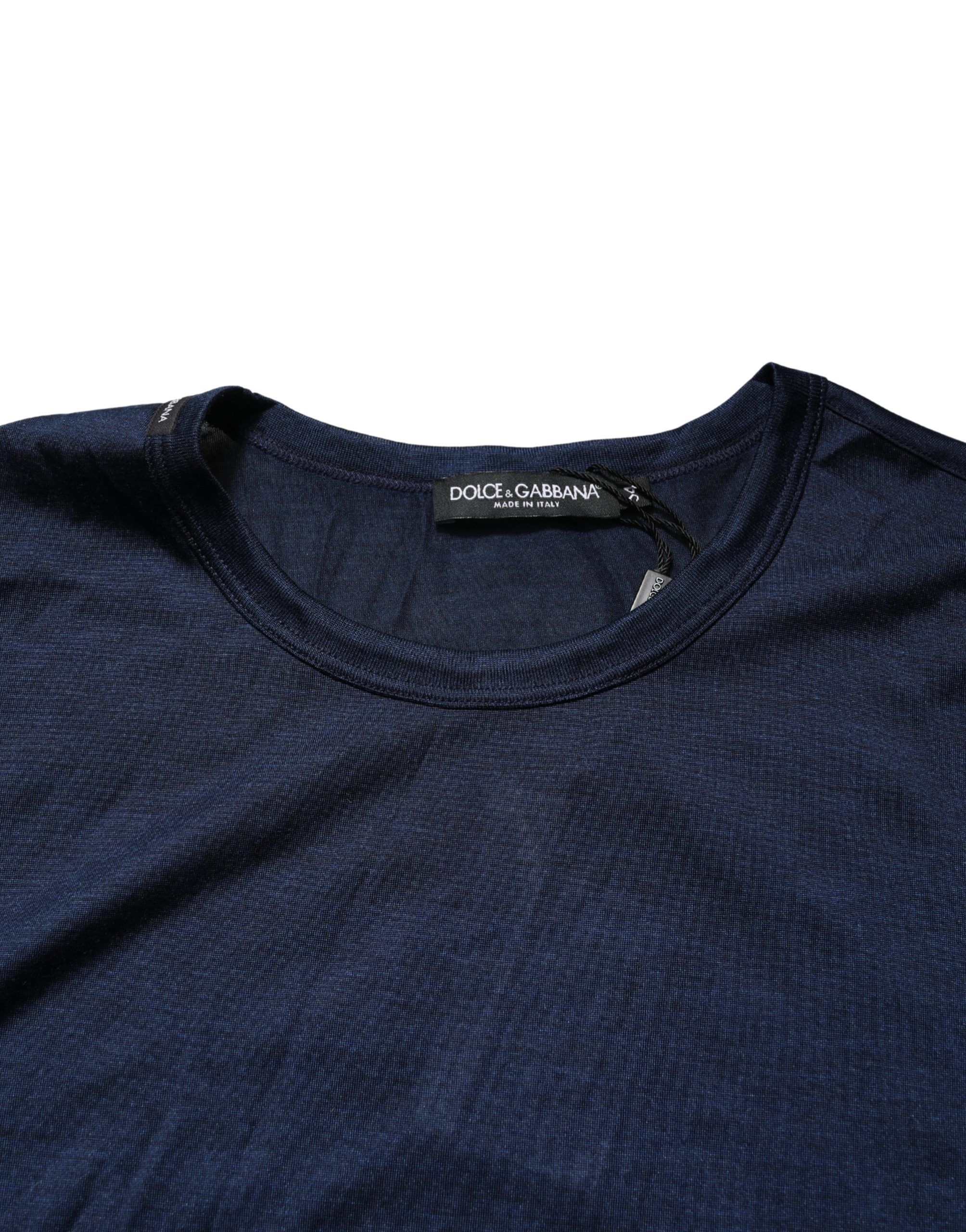 Dark Silk Short Sleeve CrewNeck Men's T-shirt - Dolce & Gabbana - Modalova