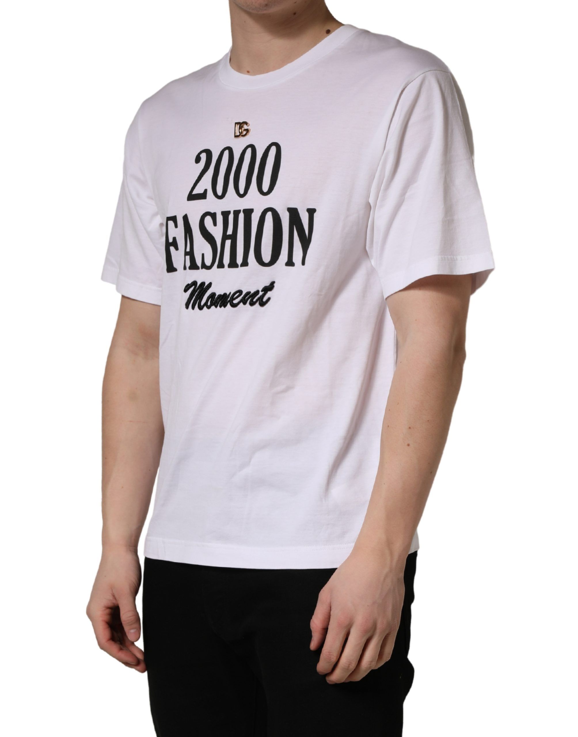 Graphic Print DG Men Crew Neck Men's T-shirt (Pre-Owned) - Dolce & Gabbana - Modalova