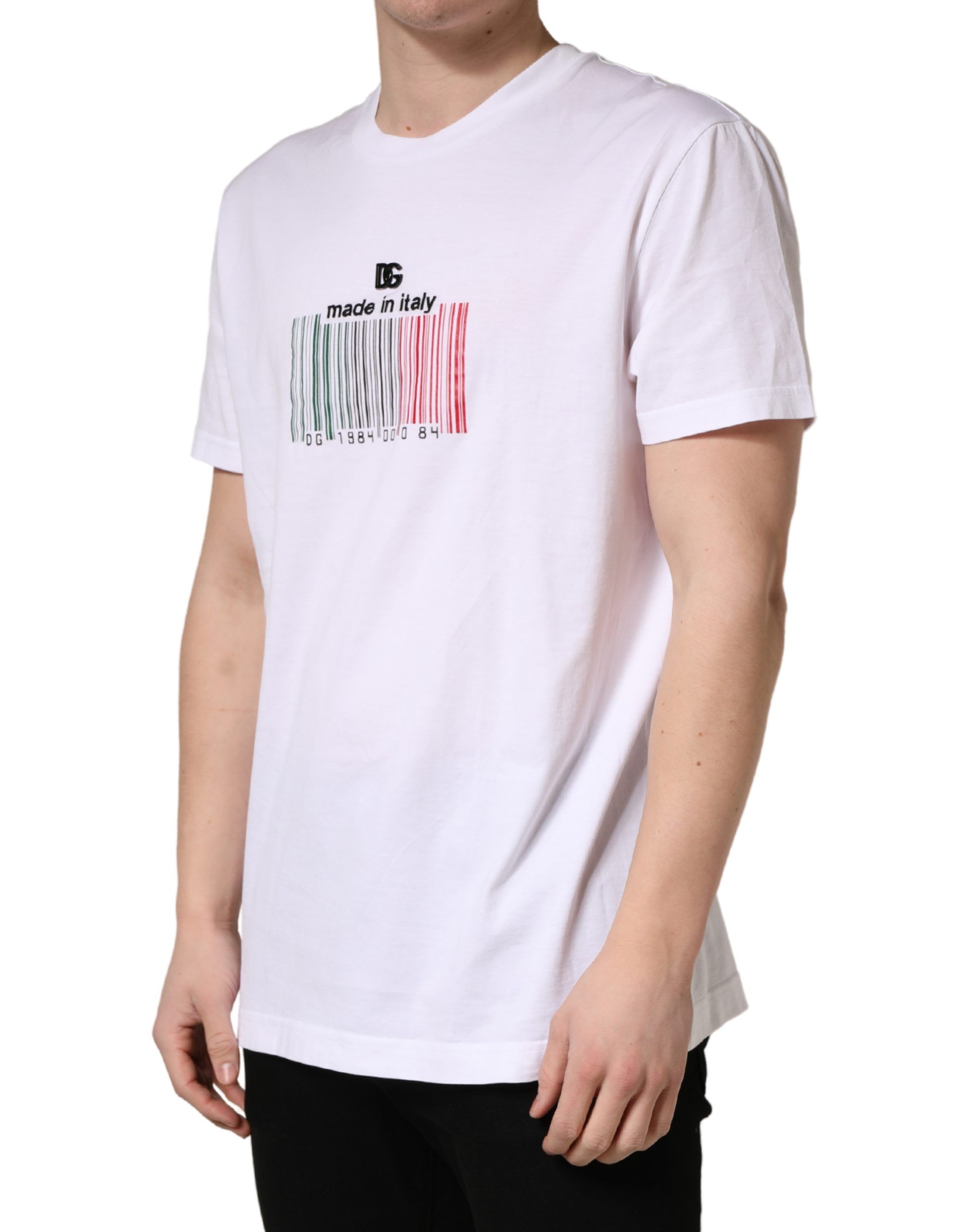 Barcode Cotton Crew Neck Men Men's T-shirt - Dolce & Gabbana - Modalova