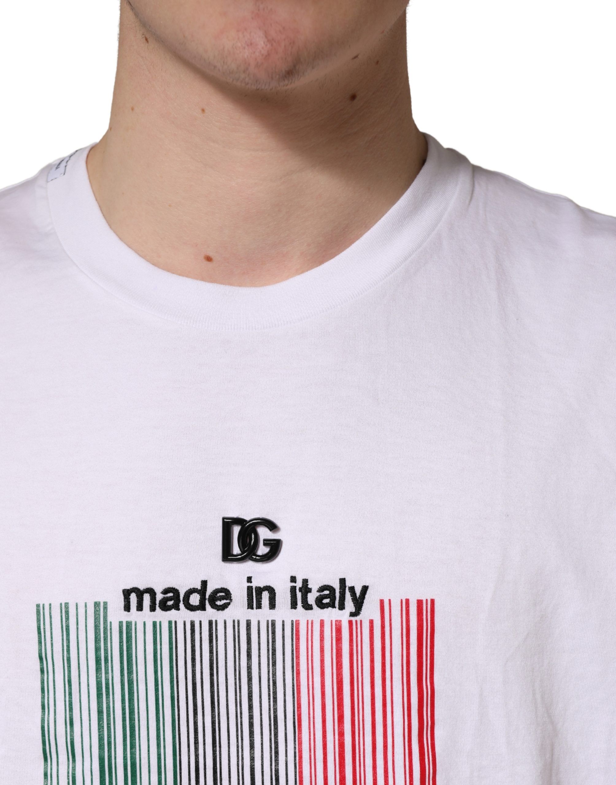 Barcode Cotton Crew Neck Men Men's T-shirt - Dolce & Gabbana - Modalova