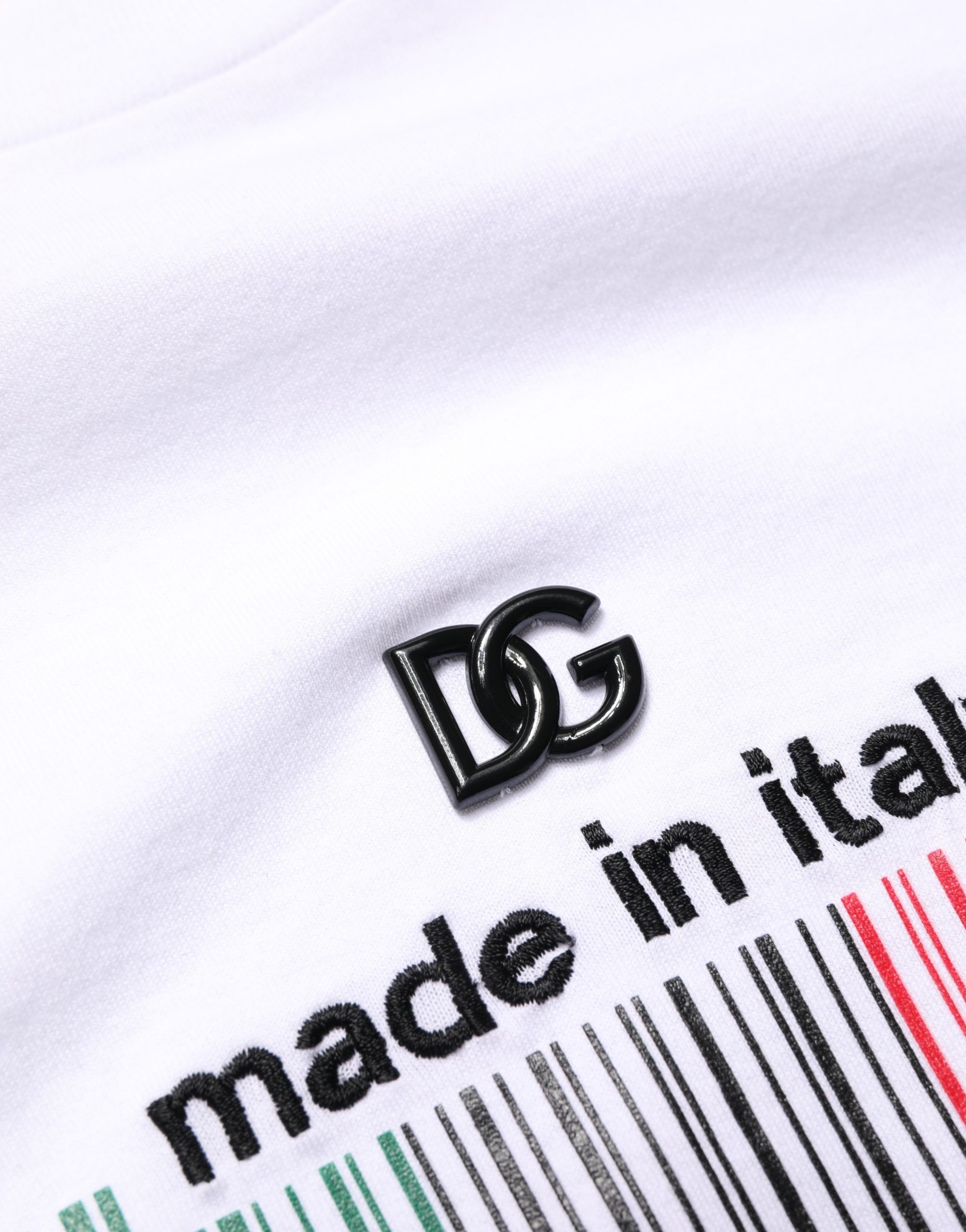 Barcode Cotton Crew Neck Men Men's T-shirt - Dolce & Gabbana - Modalova