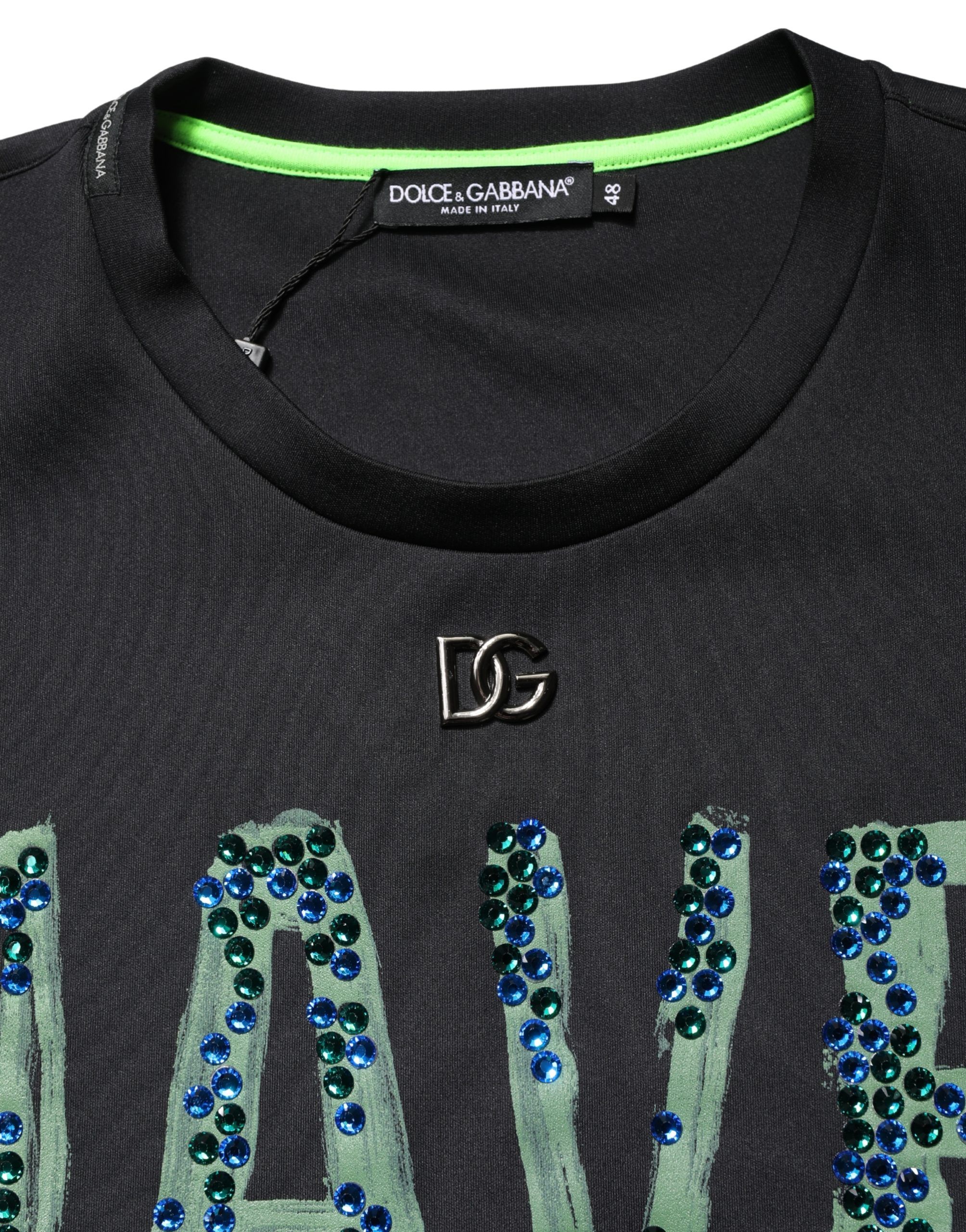 Have Fun Embellished Crew Neck Men's T-shirt - Dolce & Gabbana - Modalova