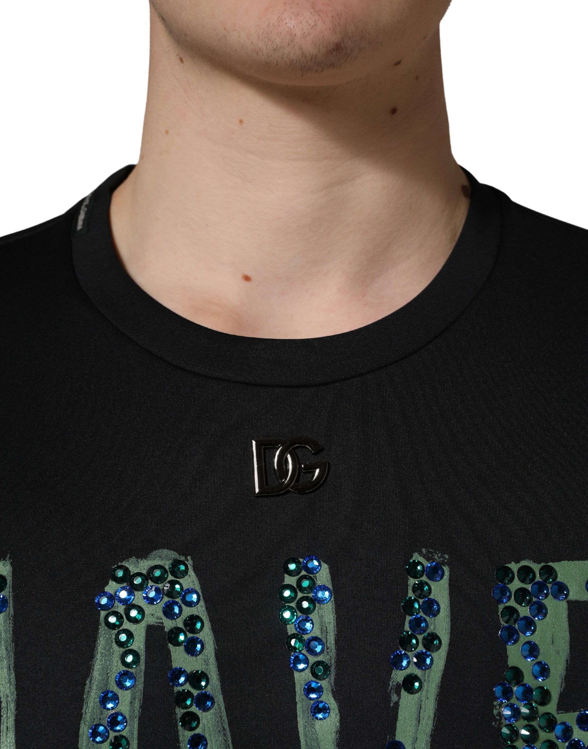 Have Fun Embellished Crew Neck Men's T-shirt - Dolce & Gabbana - Modalova