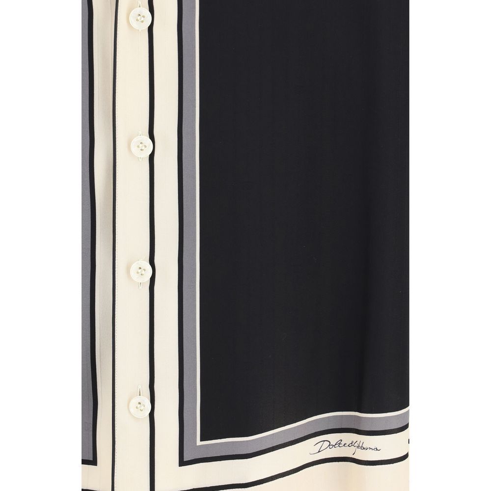 Silk Shortsleeve Men's Shirt - Dolce & Gabbana - Modalova