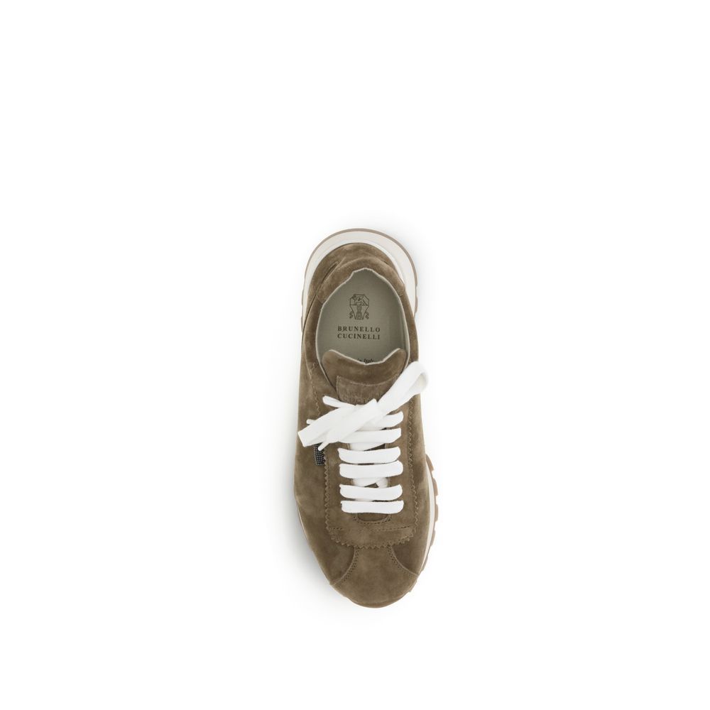 Calf Leather Bos Taurus Platform Women's Sneakers - Brunello Cucinelli - Modalova